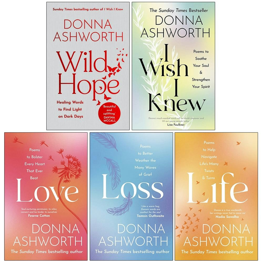 Black & White Publishing Donna Ashworth Collection Books Set (Wild Hope, I Wish I Knew, Love, Loss, Life) Size 5
