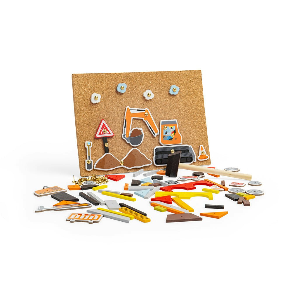 Bigjigs Toys Deluxe Pin-A-Shape - Construction