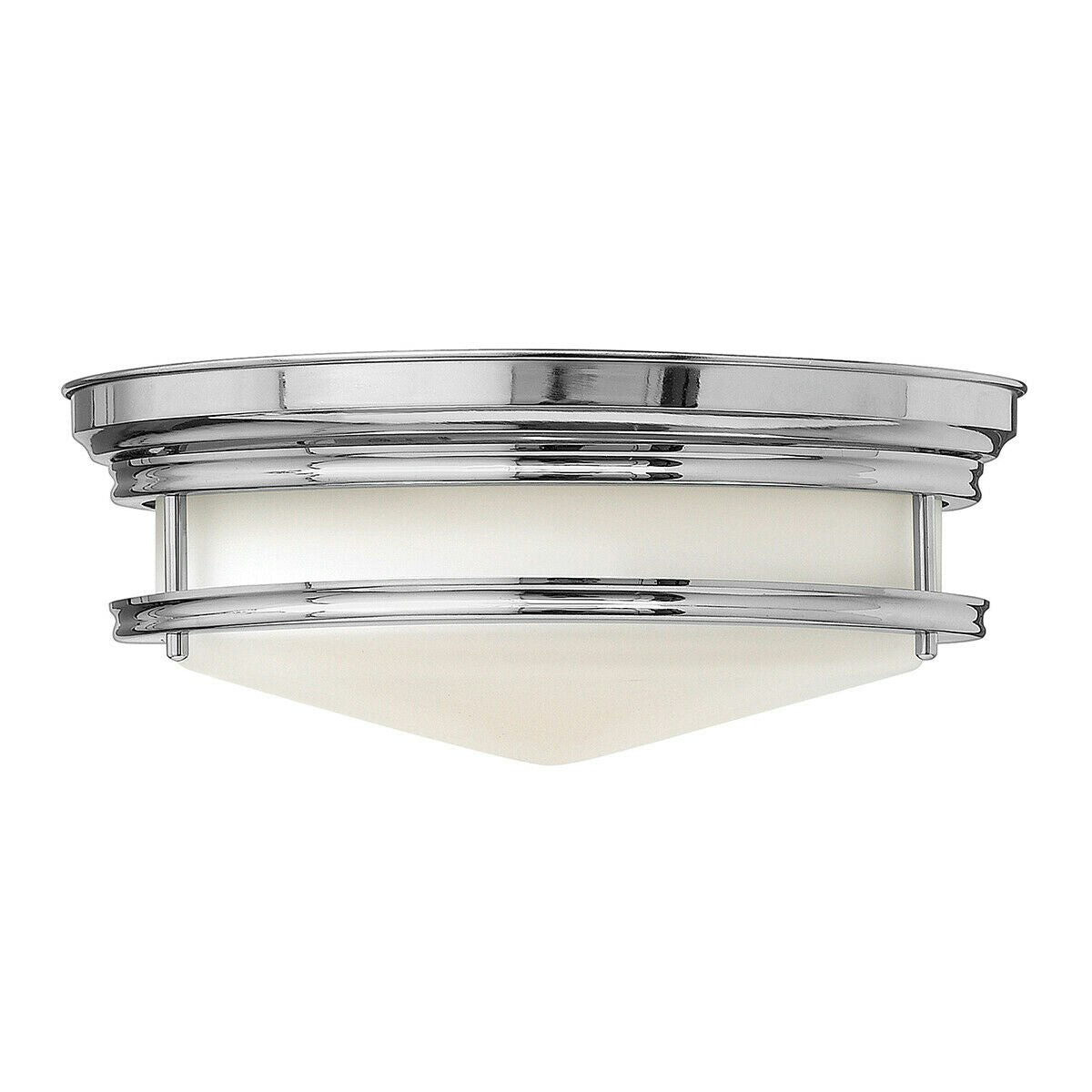 Rackhams Light Bulb Flush Low Ceiling Chrome Led E27 40W Bulb Size 3