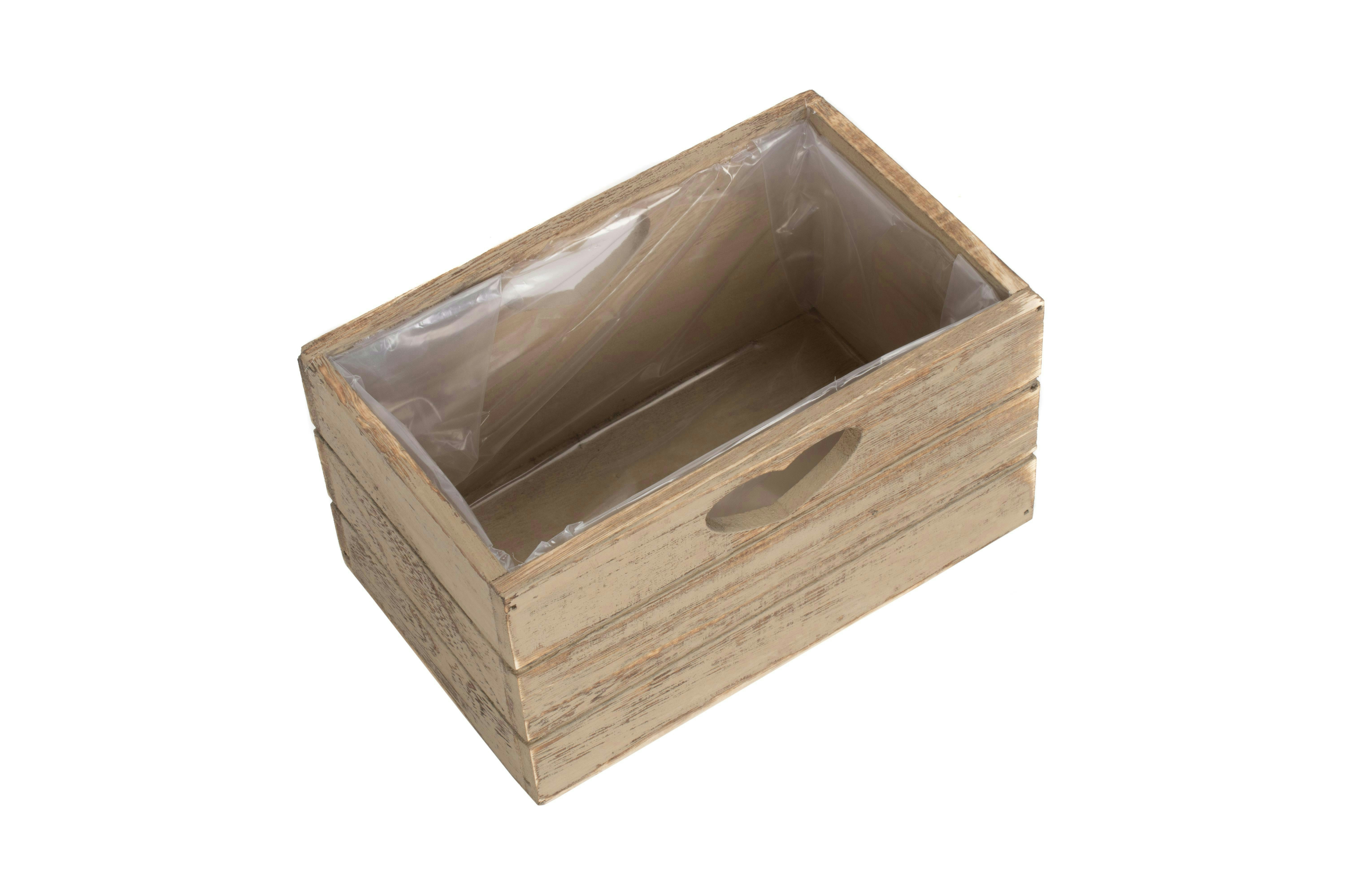 Rackhams Red Oak Effect Wooden Planter With Plastic Lining - One Size