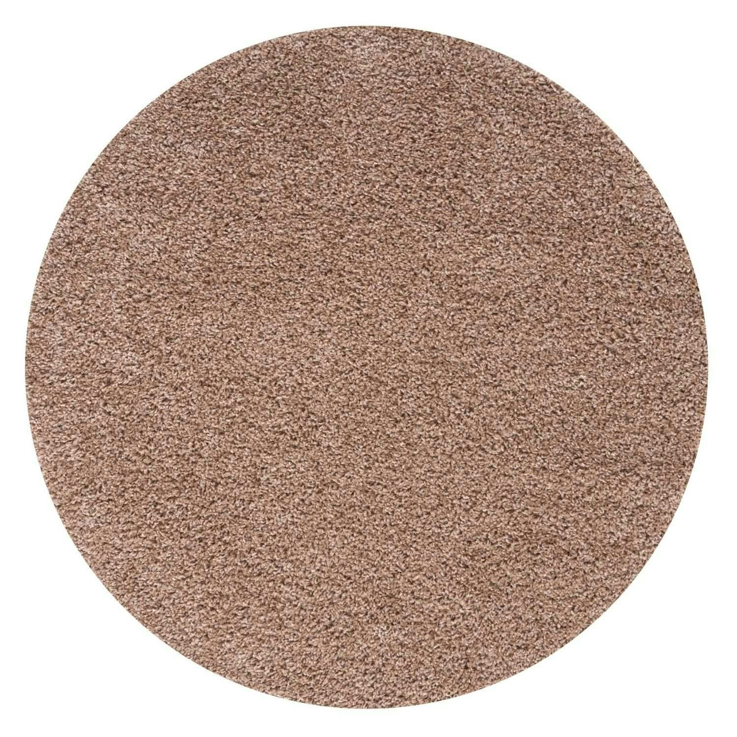 The Rugs Beige Myshaggy Solid Rug - Ø 120 Cm