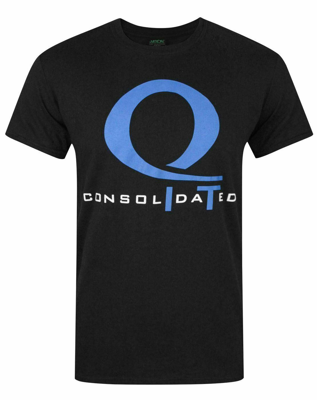 Vanilla Underground Men's Black Dc Comics Queen Consolidated Logo Short Sleeved T-Shirt - Large