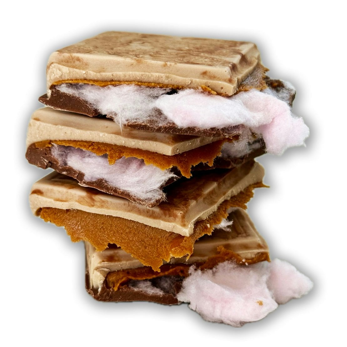 Choc On Choc White Candyfloss & Biscoff Filled Chocolate Bar