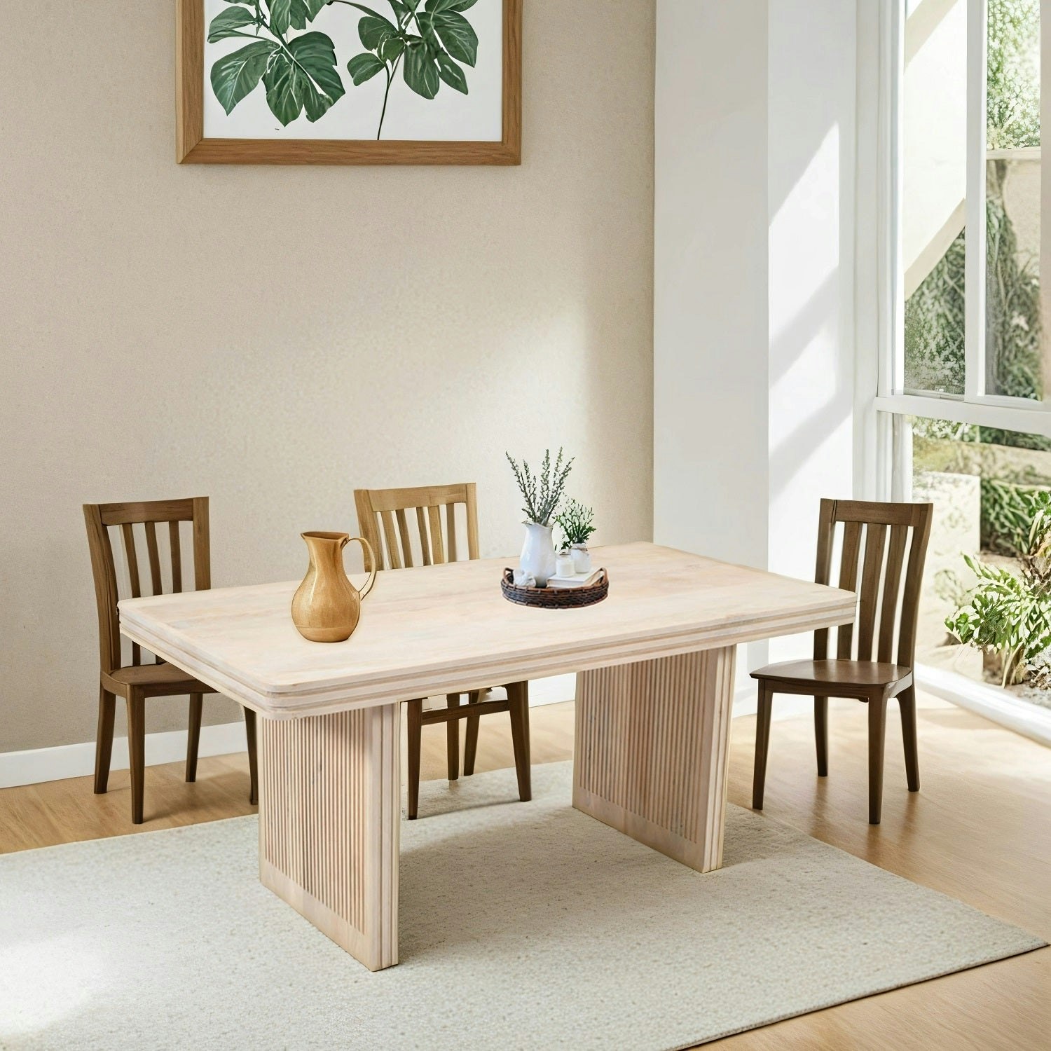 Ih Design Grain Rayne Mango Wood Dining Table - Wood - 175X90x78cm (Lxdxh) - Dining Table