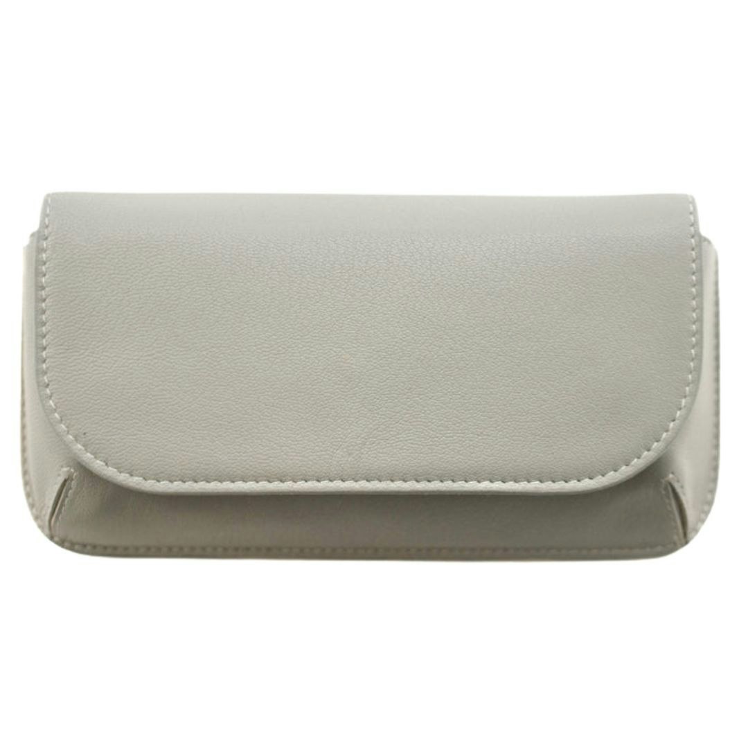 Mala Leather Unisex Grey Large Structured Glasses / Sunglasses Case