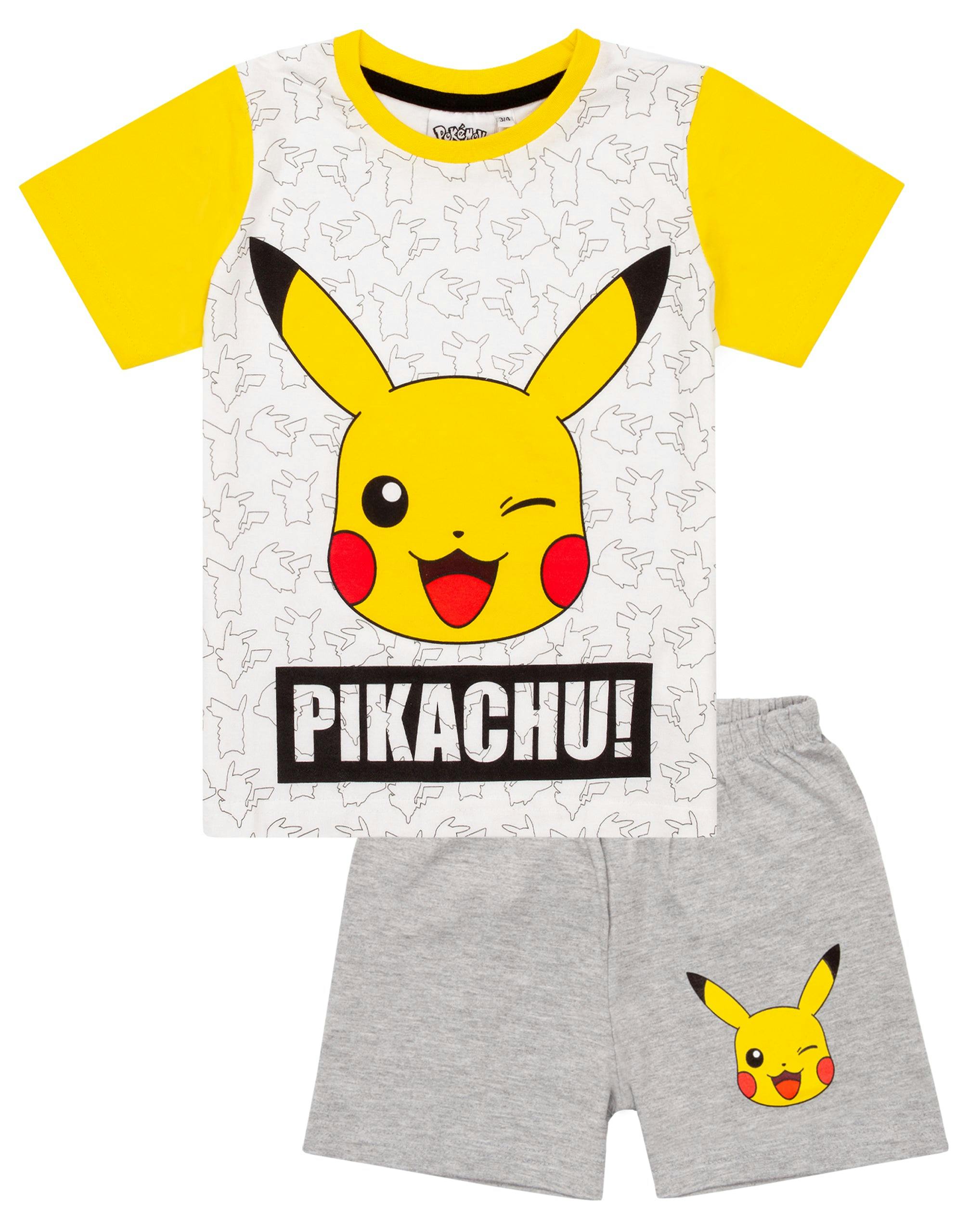Vanilla Underground Boys White Pokemon Pikachu Short Sleeve Short Leg Pyjama Set - 9-10 Years