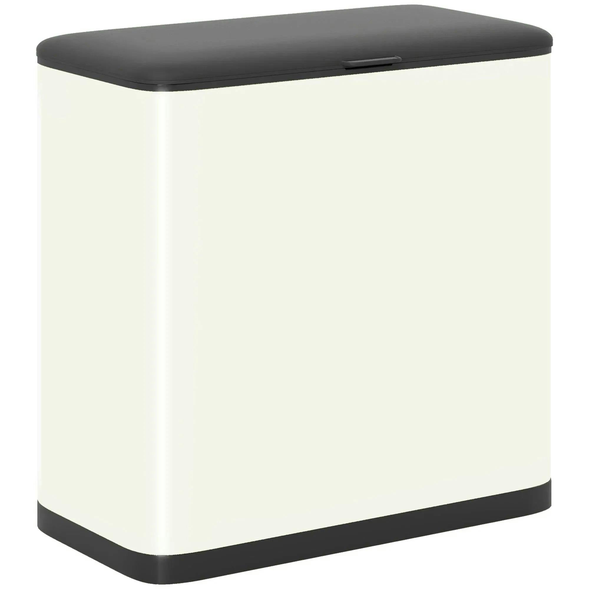 Rackhams Cream 8L Hanging Kitchen Bin, Rubbish Bin With Lid And Removable Inner Bucket For Kitchen Cabinet Door, Under Sink, Office - Image 6