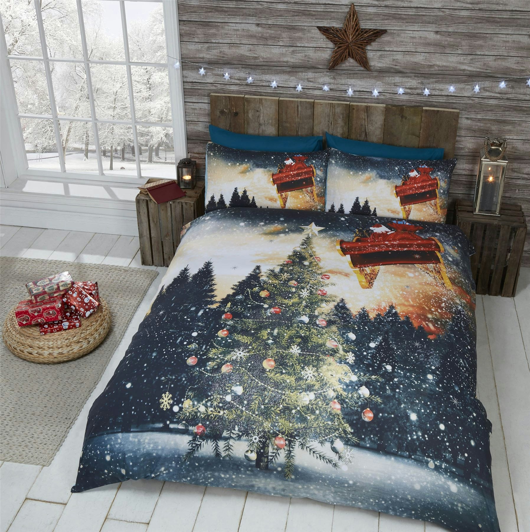 Homespace Direct Aurora Borealis Duvet Cover Set - Multi - King