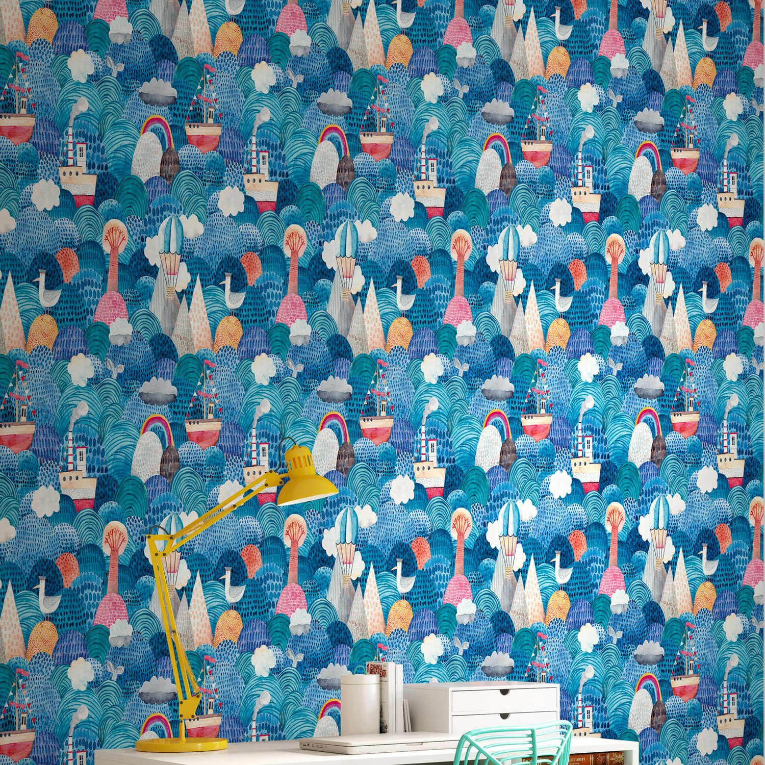 Rackhams Ships Ahoy! - Ocean Mix 10M Wallpaper - Ocean Mix