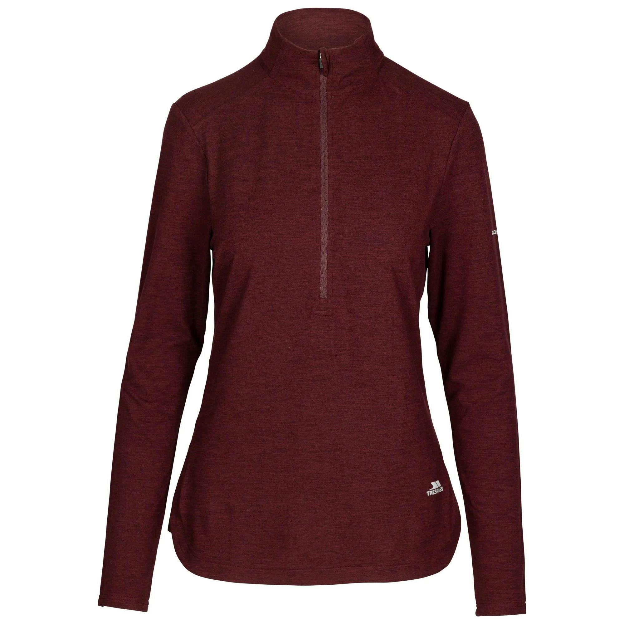 Trespass Women's Kansas Active Top - Mulberry Marl - Mulberry Marl - Xs - 88% Polyester/12% Elastane
