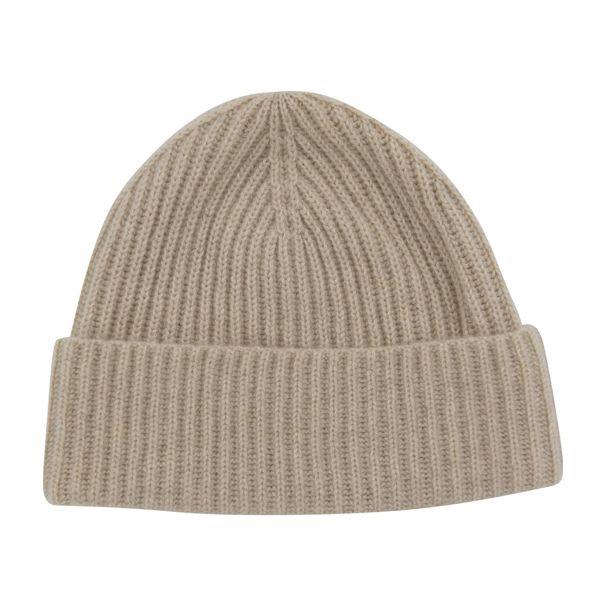 House Of Dalziel Black/Grey Cashmere Rib Beanies - Pebble