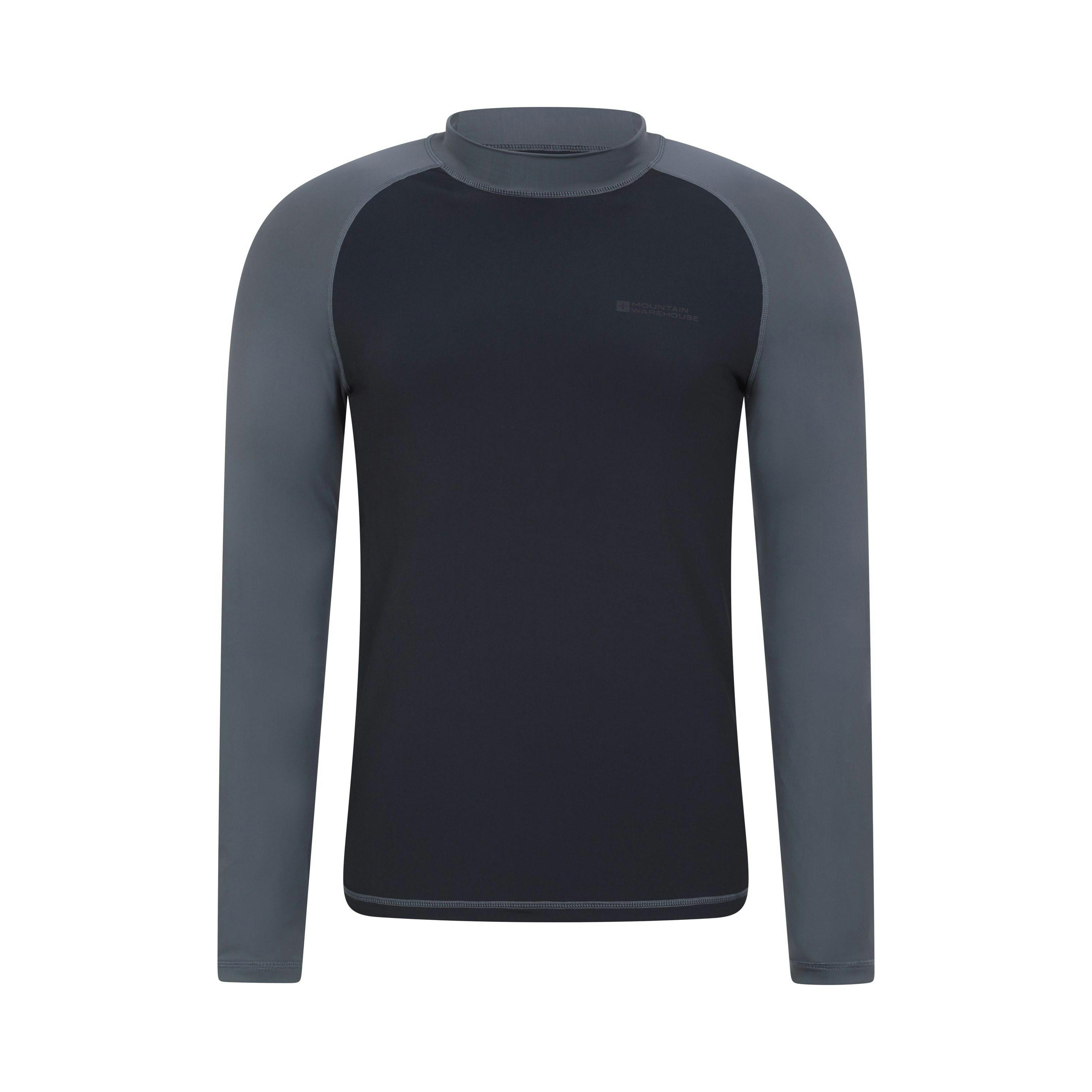 Mountain Warehouse Men's Long-Sleeved Rash Guard - Monochrome - Xl - Monochrome - 80% Polyamide/20% Elastane