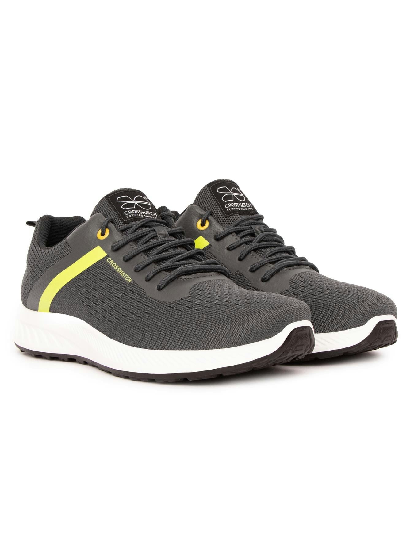 Crosshatch Grey Kamran Trainers - Size 8