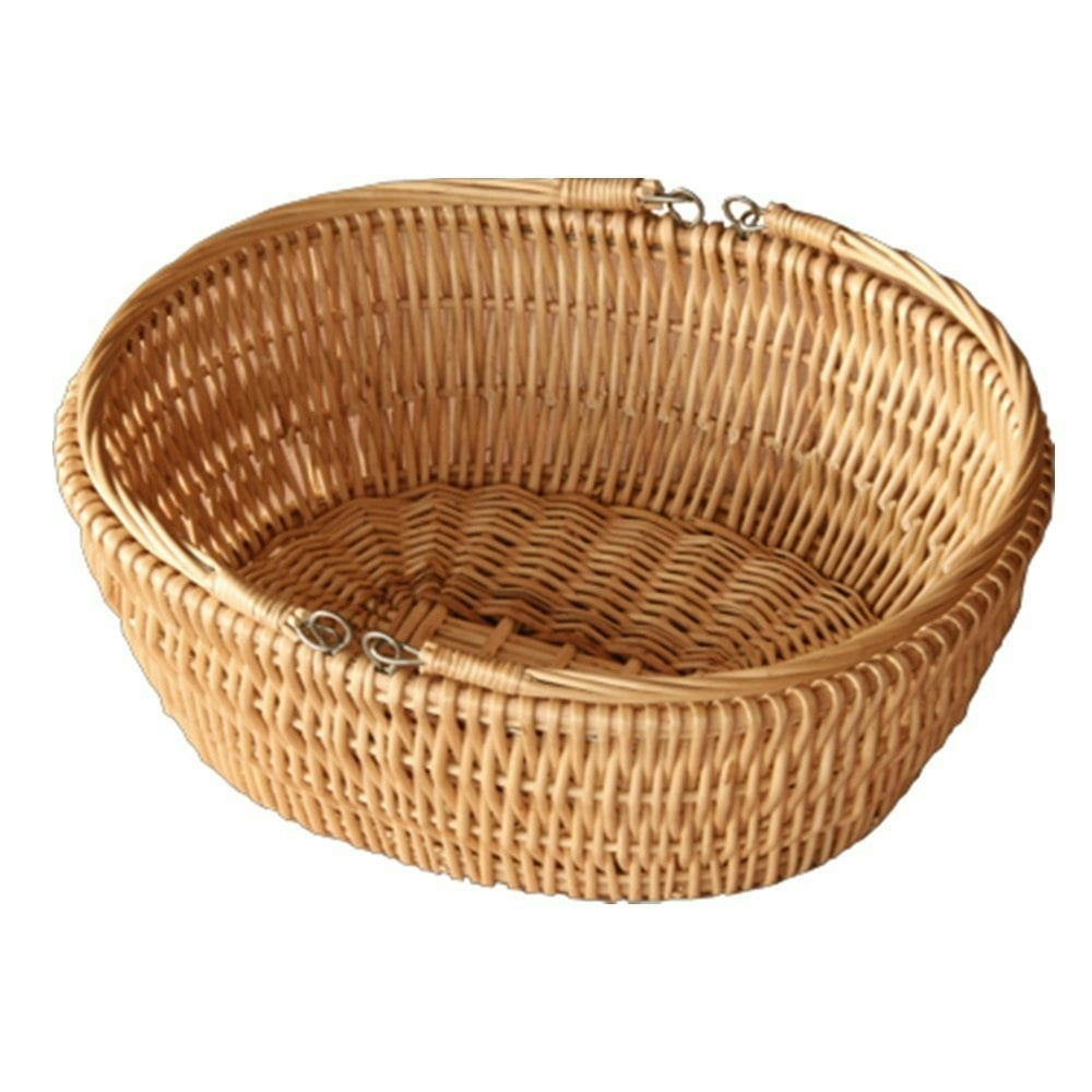 Red Hamper Oval Market Wicker Shopping Basket
