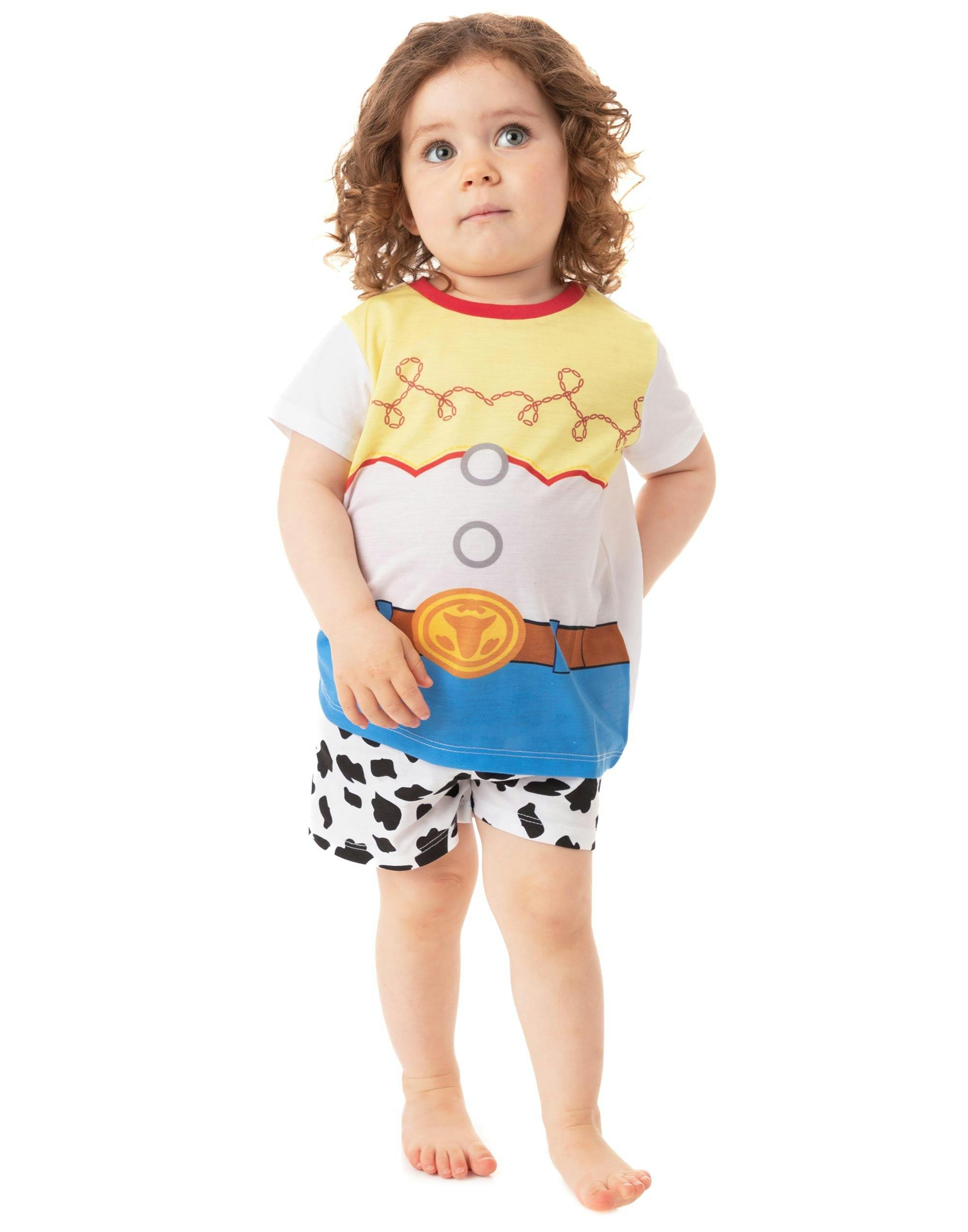 Vanilla Underground Girls White Disney Jessie Short Sleeve Short Leg Pyjama Set - 18-24 Months