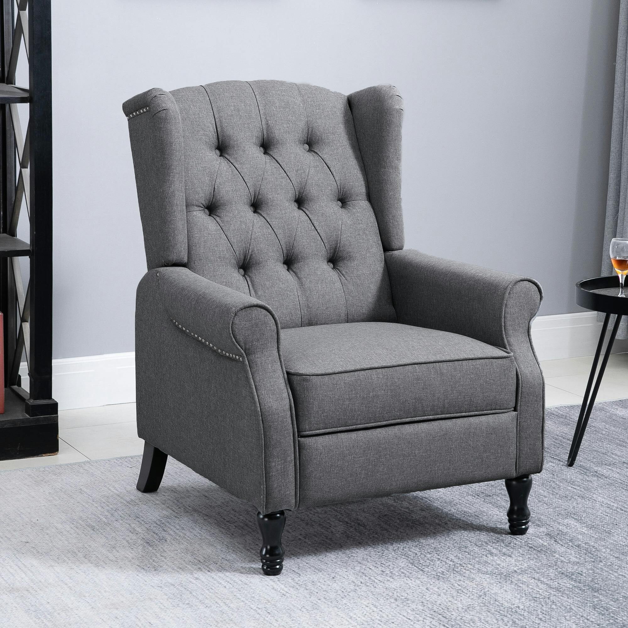 Homcom Manual Reclining Armchair Recliner With Footrest