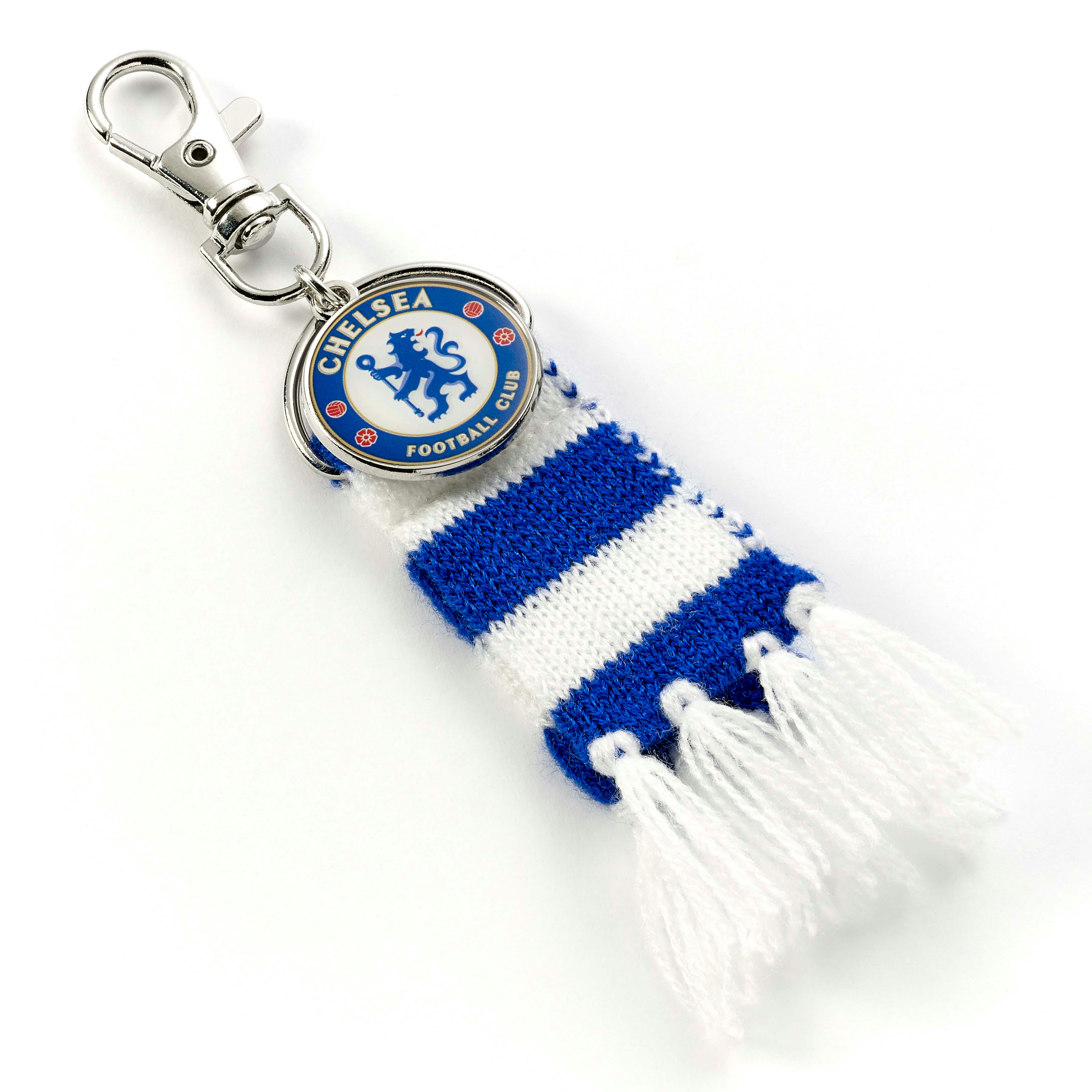 The Carat Shop Blue Chelsea Football Club Stripe Scarf And Logo Backpack Hanger