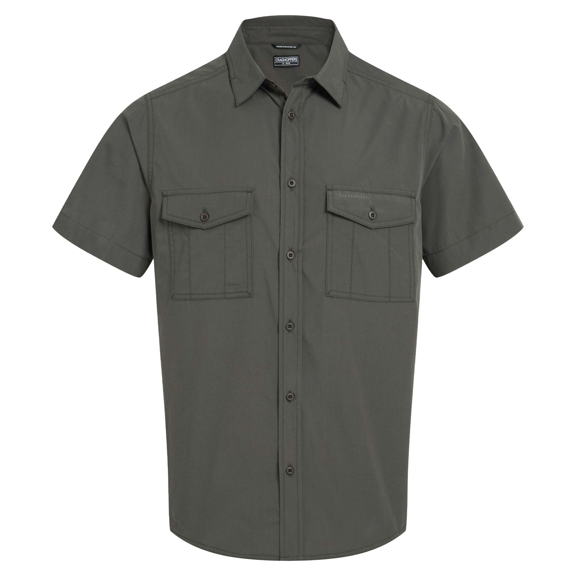 Craghoppers Men's Kiwi Ii Short-Sleeved Shirt - Cedar - Xxl - Cedar - 65% Recycled Polyester/35% Recycled Cotton