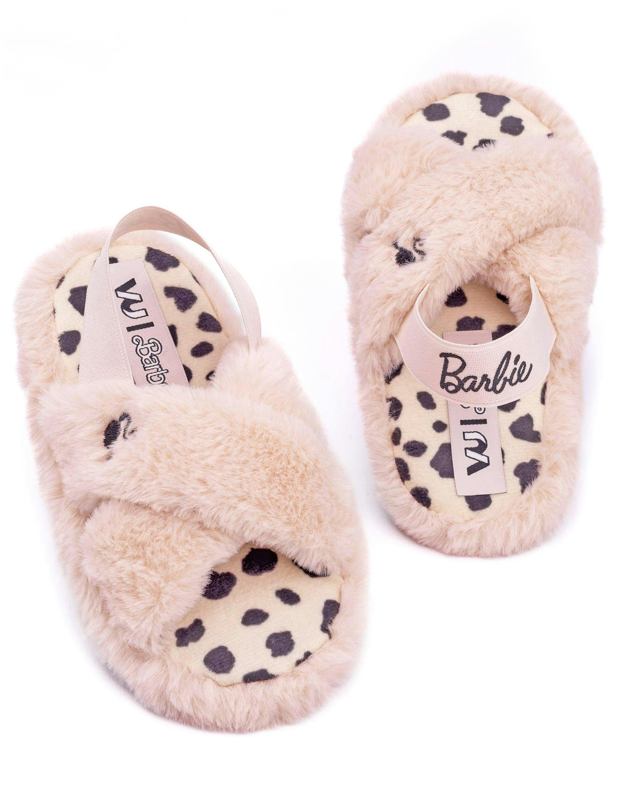 Vanilla Underground Girls Pink Barbie Barbie Logo Slider Slippers - 9 Uk Child
