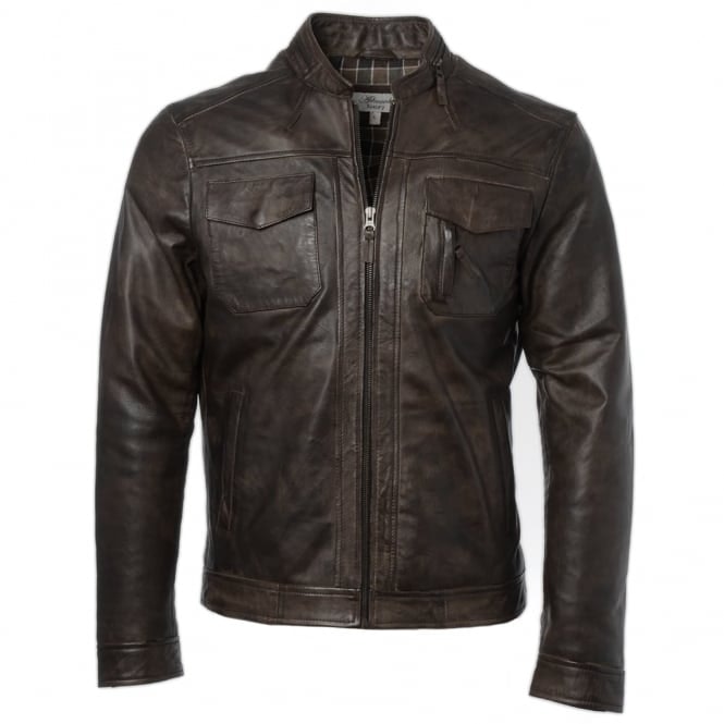 Ashwood Leather Jacket: Edinburgh - 5XL - Leather - Timber