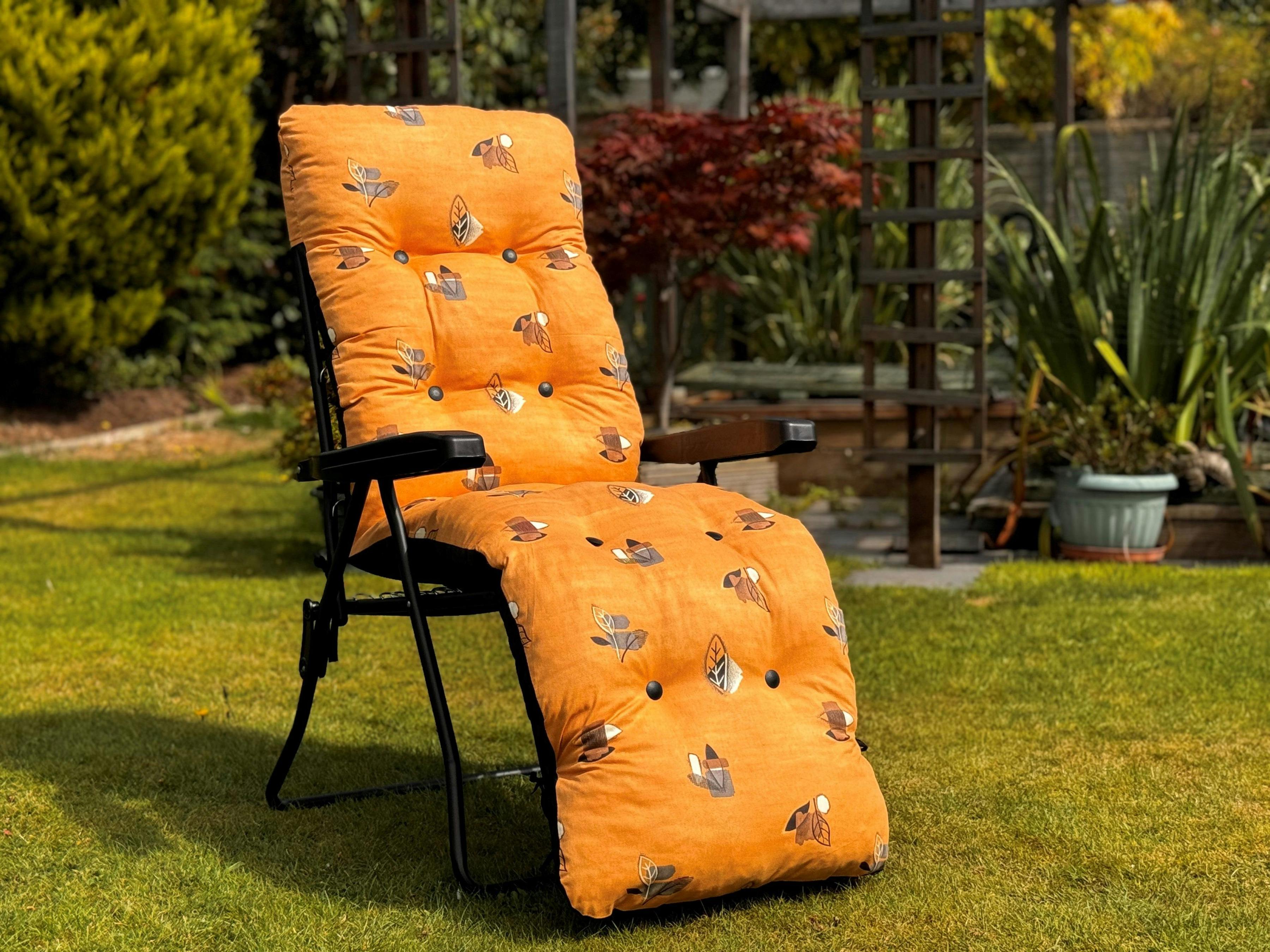 Glendale Orange Garden Relaxer (Pattern Options Available) - Autumn