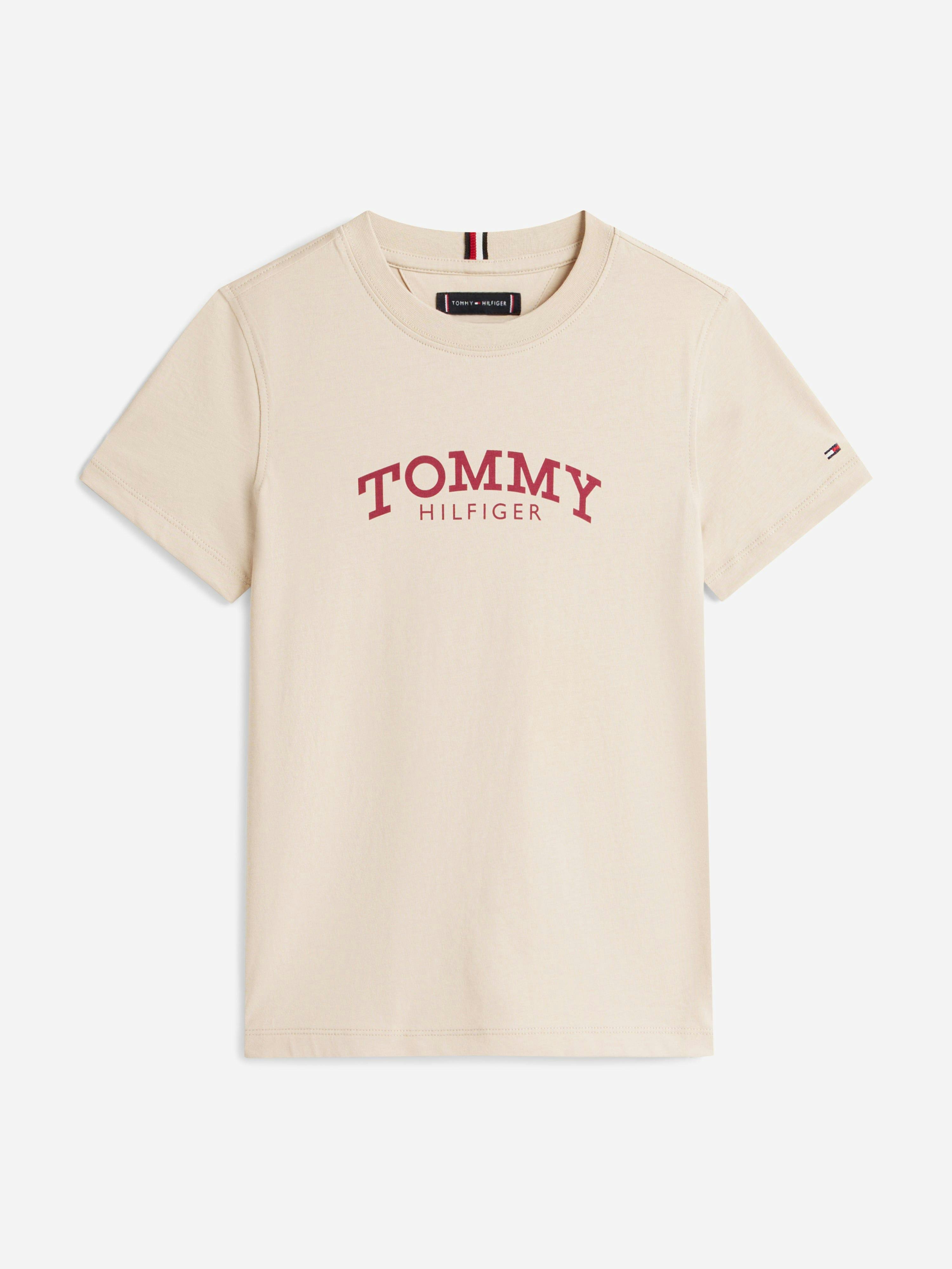 Tommy Hilfiger Boys Beige Monotype Print Graphic T-Shirt In - 3 Yrs