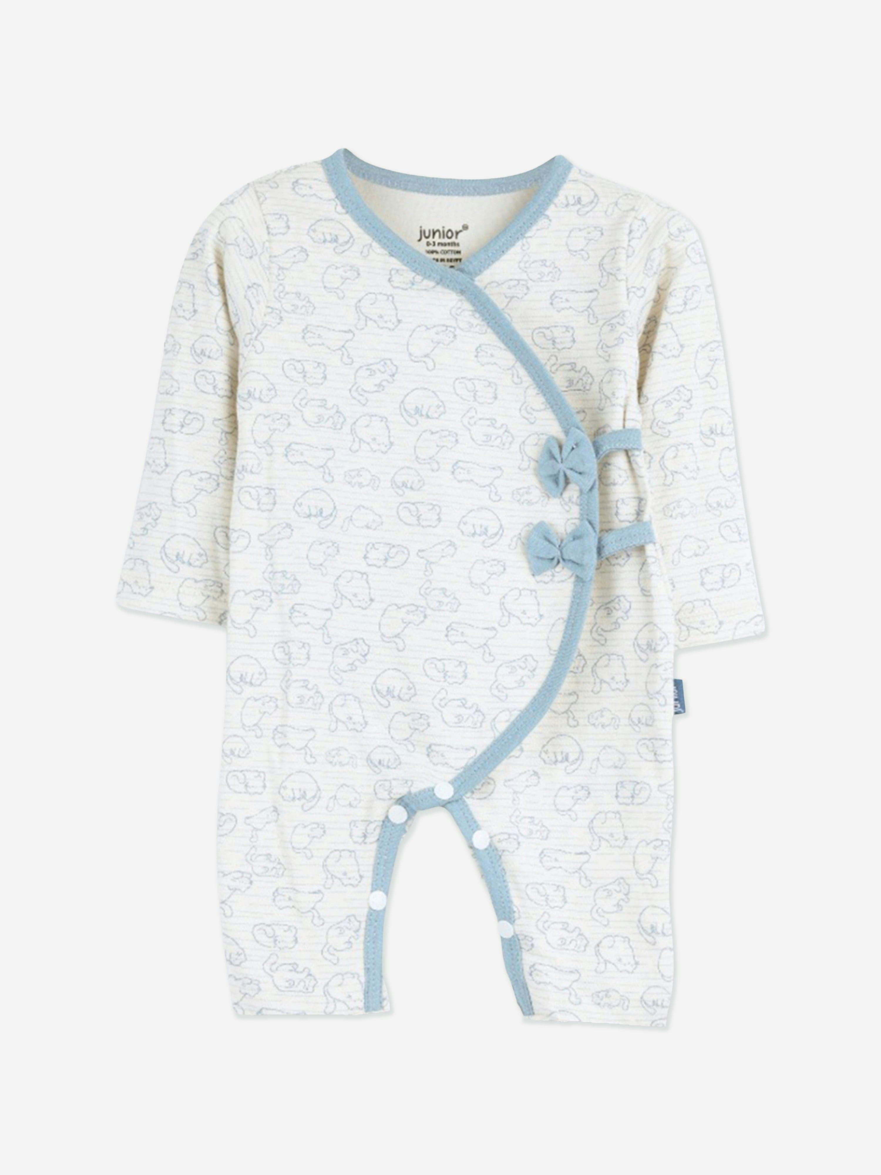 Mininio Women's Ivory Baby Girls Cotton Babygrow In - 0 - 3 Mths