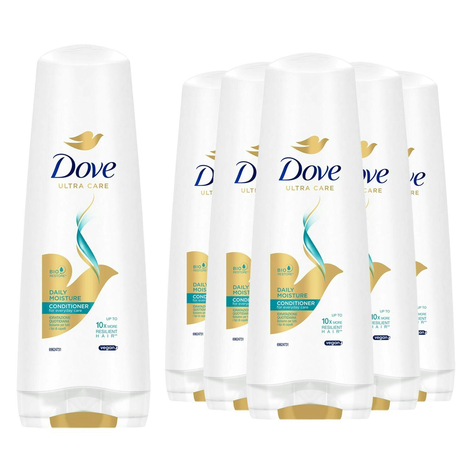 Dove Ultra Care Conditioner - Daily Moisture 6X350 Ml Bio Restore Technology