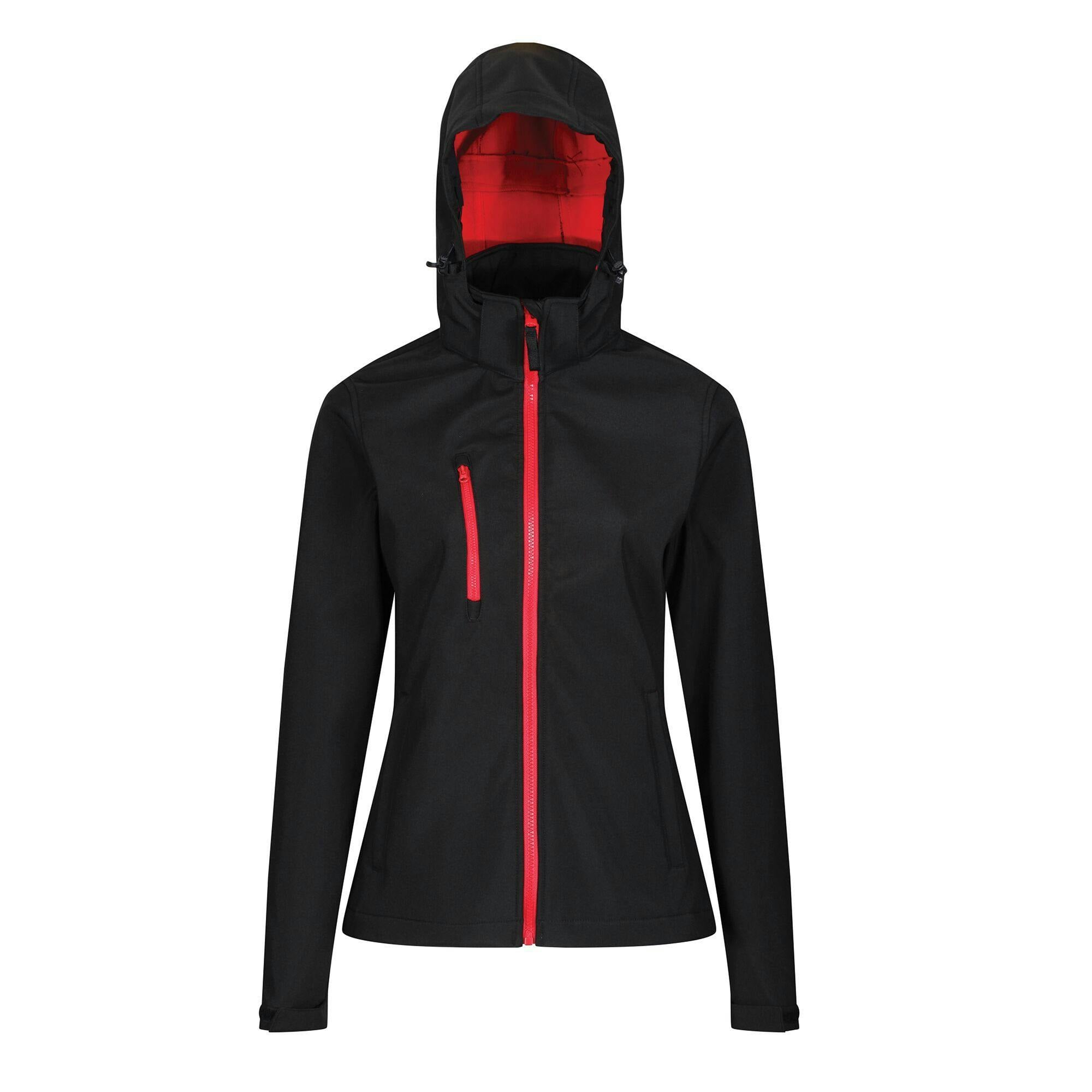 Regatta Women's Black/Red Professional / 3 Layer Membrane Soft Shell Jacket - 10 Uk - 100% Polyester