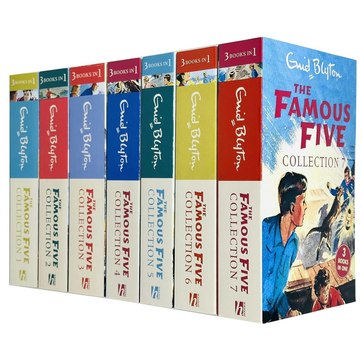 B&Q - Enid Blyton Famous Five Series 7 Books Collection Set 21 Stories (3 Books In 1) - Image 3