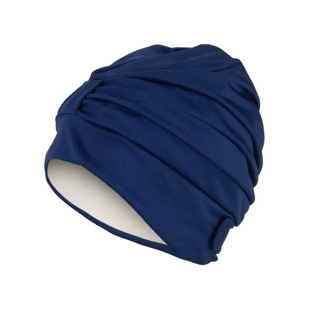 Fashy Draped Fabric Swim Cap - Navy
