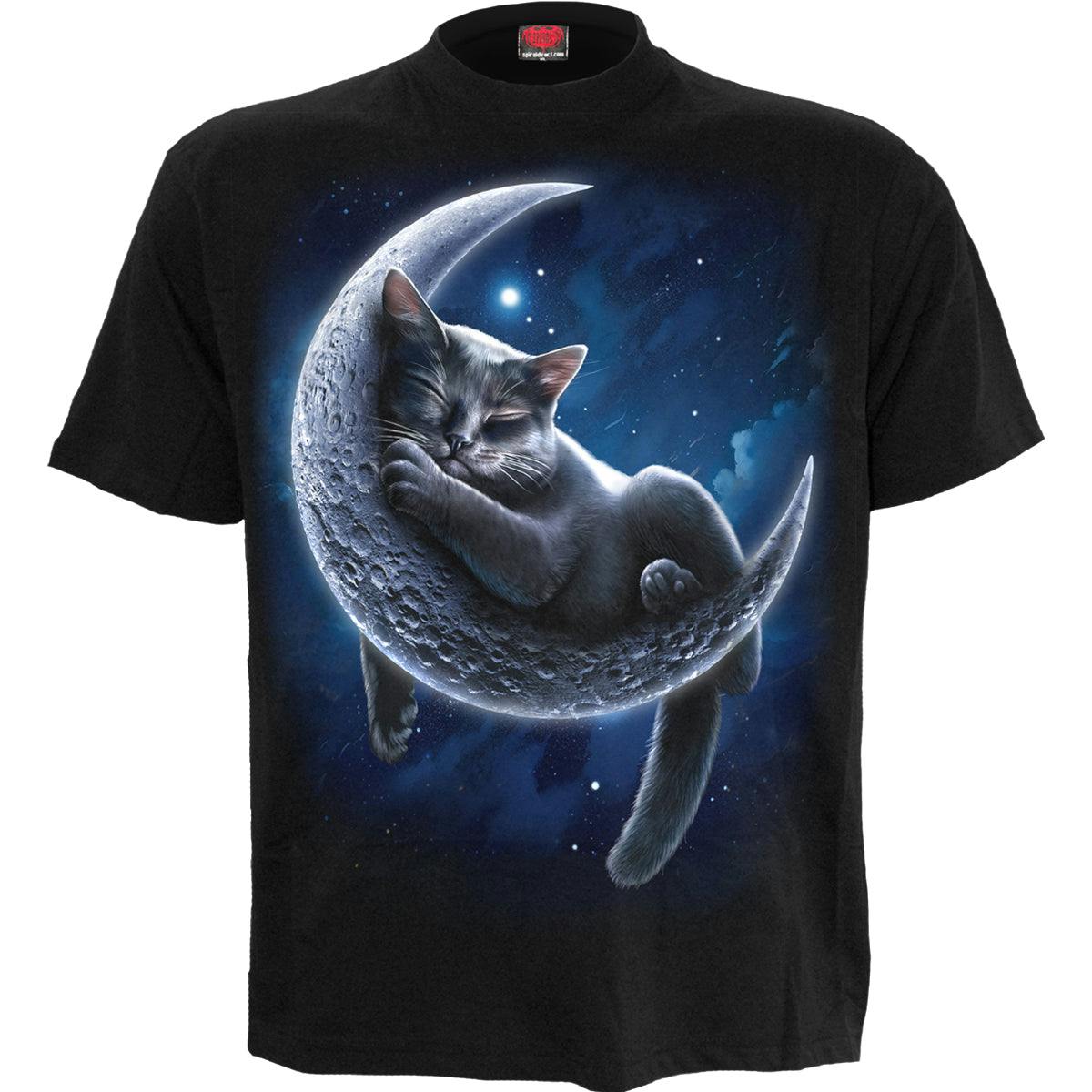 Spiral Direct Black Velvet Moon - Front Print T-Shirt - Xl - Screen - Screen