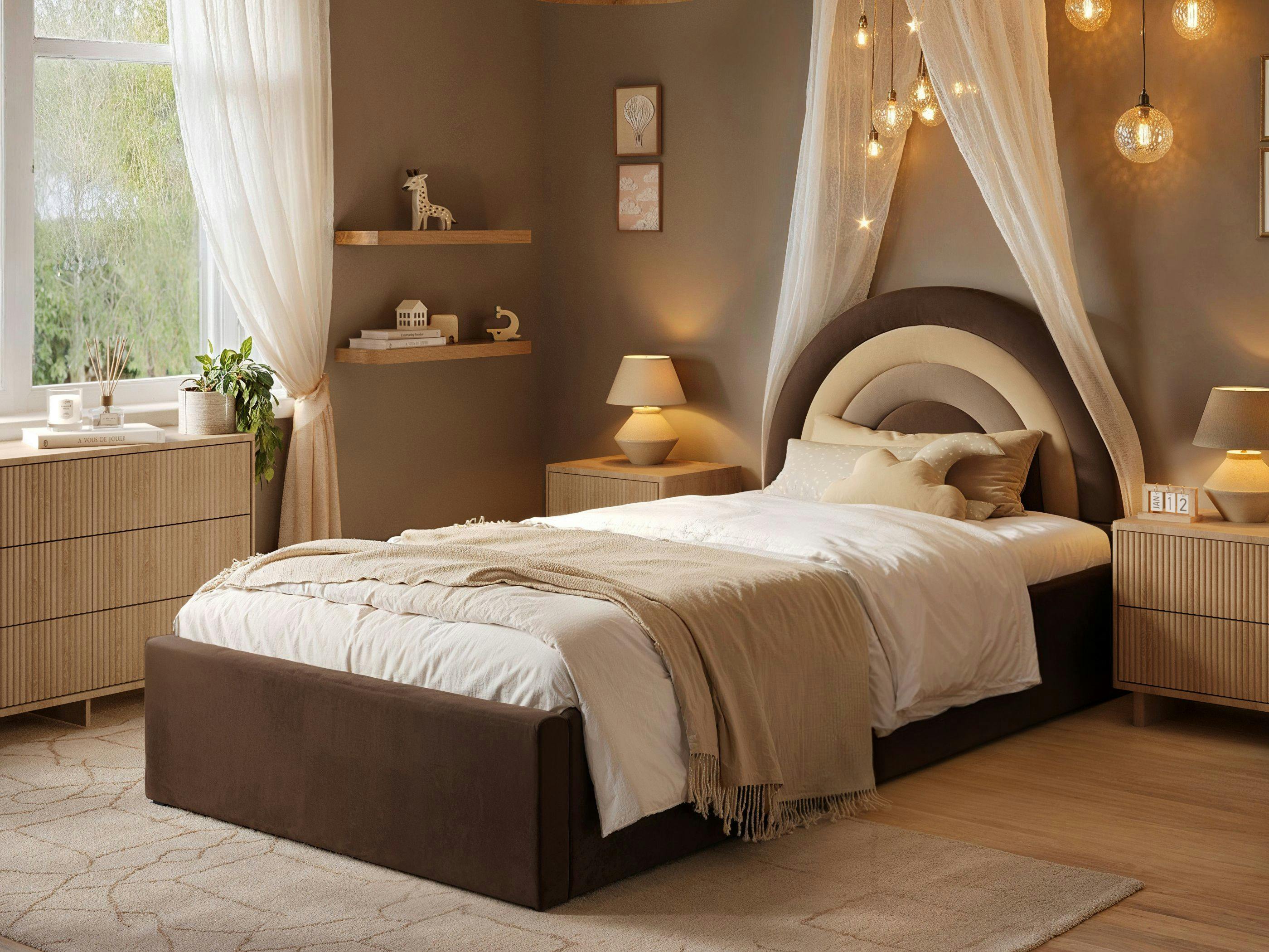 Rackhams Brown Ava Single Ottoman Bed