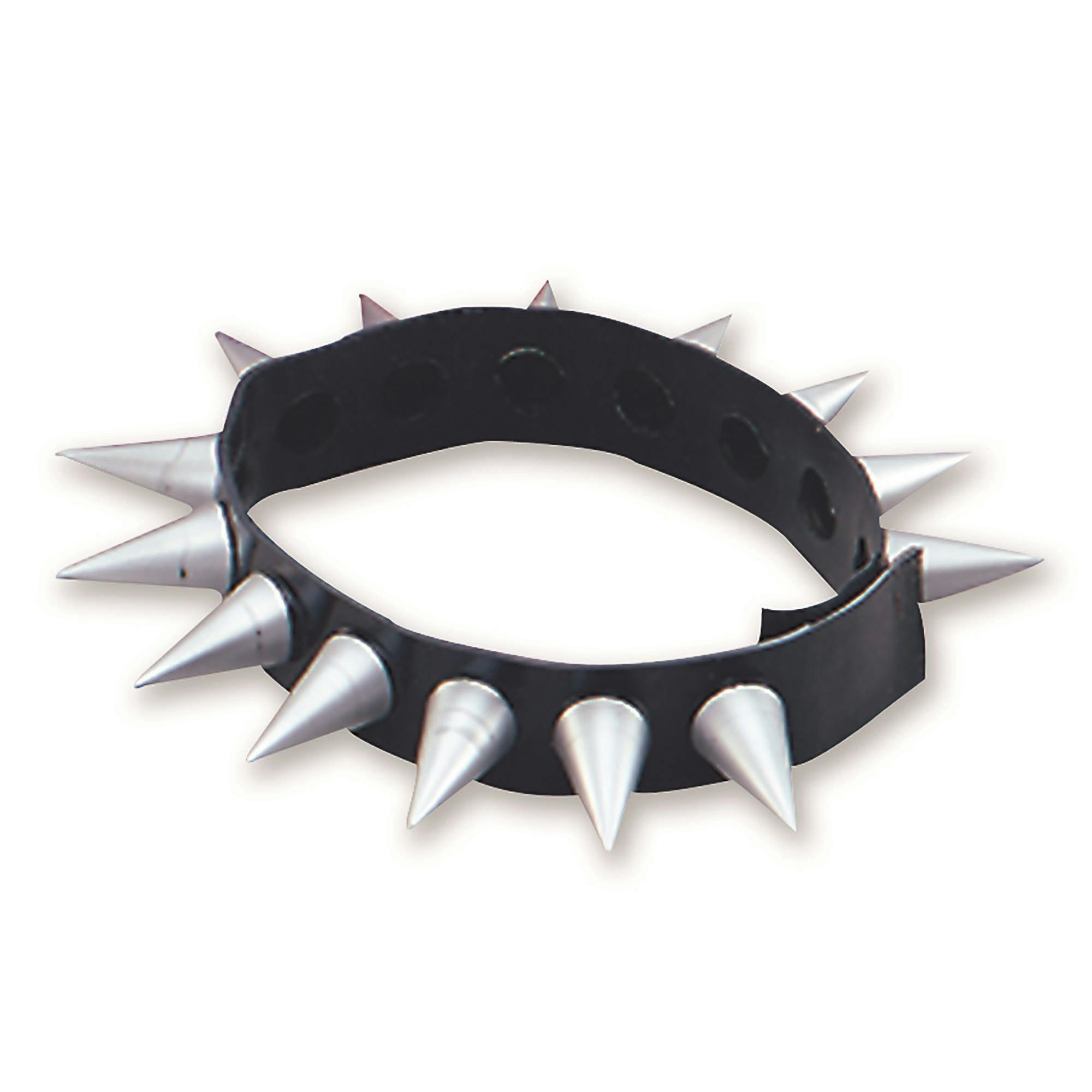 Bristol Novelty Unisex Black/Grey Adults Spike Choker - One Size
