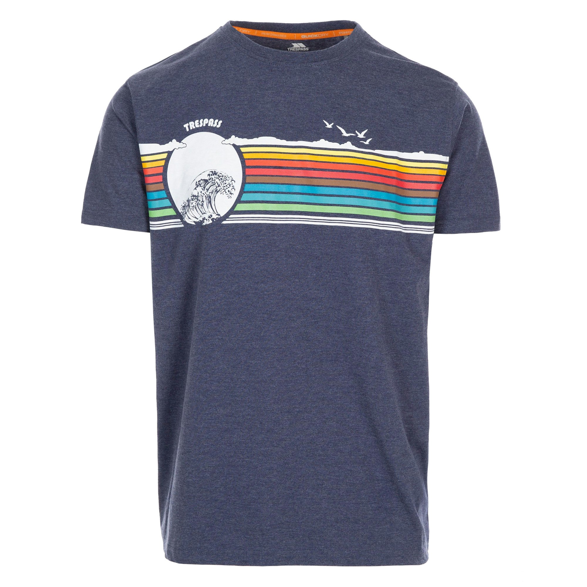 Trespass Men's Lakehouse T-Shirt - Navy Marl - Navy Marl Small