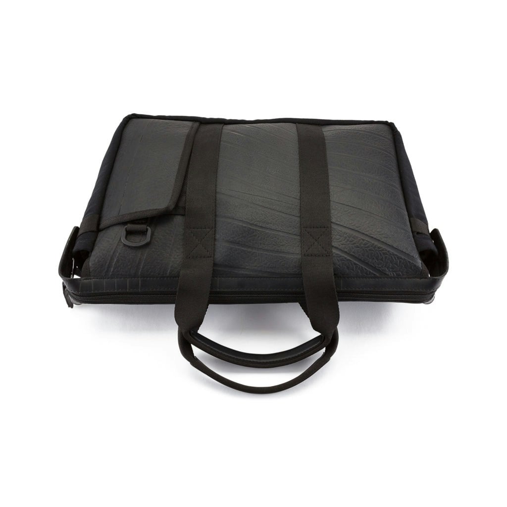 Paguro Black Nebula Recycled Inner Tube Padded Vegan Laptop Bag