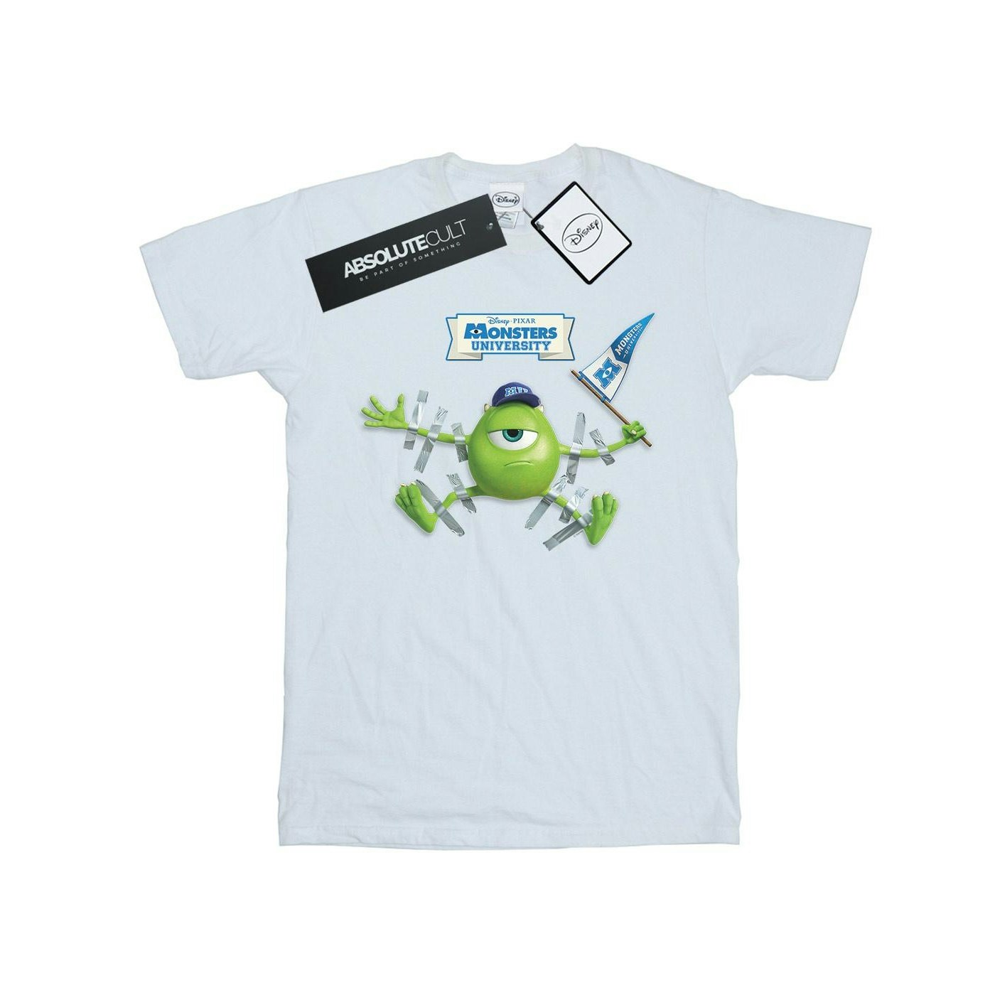 Disney Men's White Monsters University Taped Mike T-Shirt - 3XL
