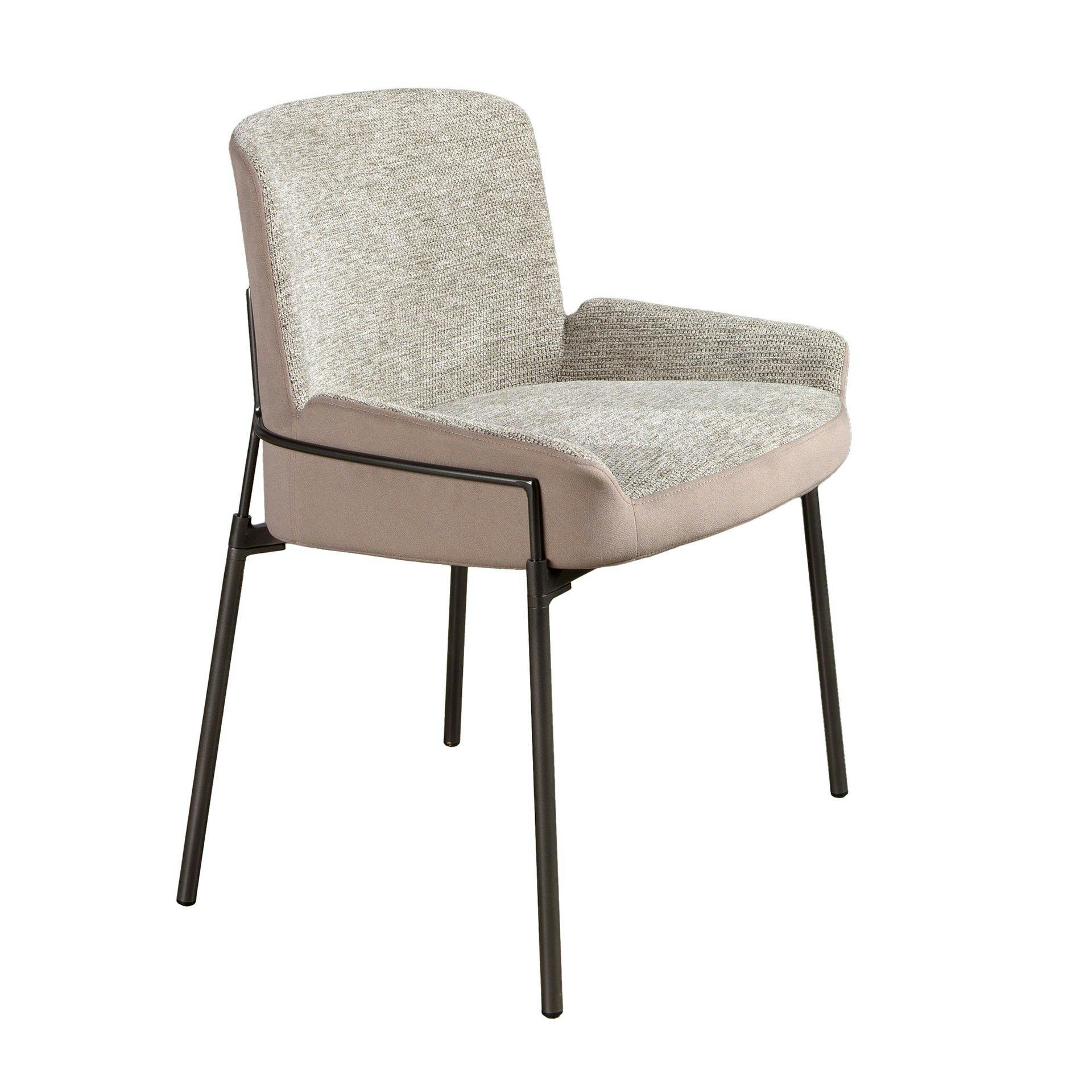 Angel Cerdá Grey/Brown Fabric And Velvet Chair 4171