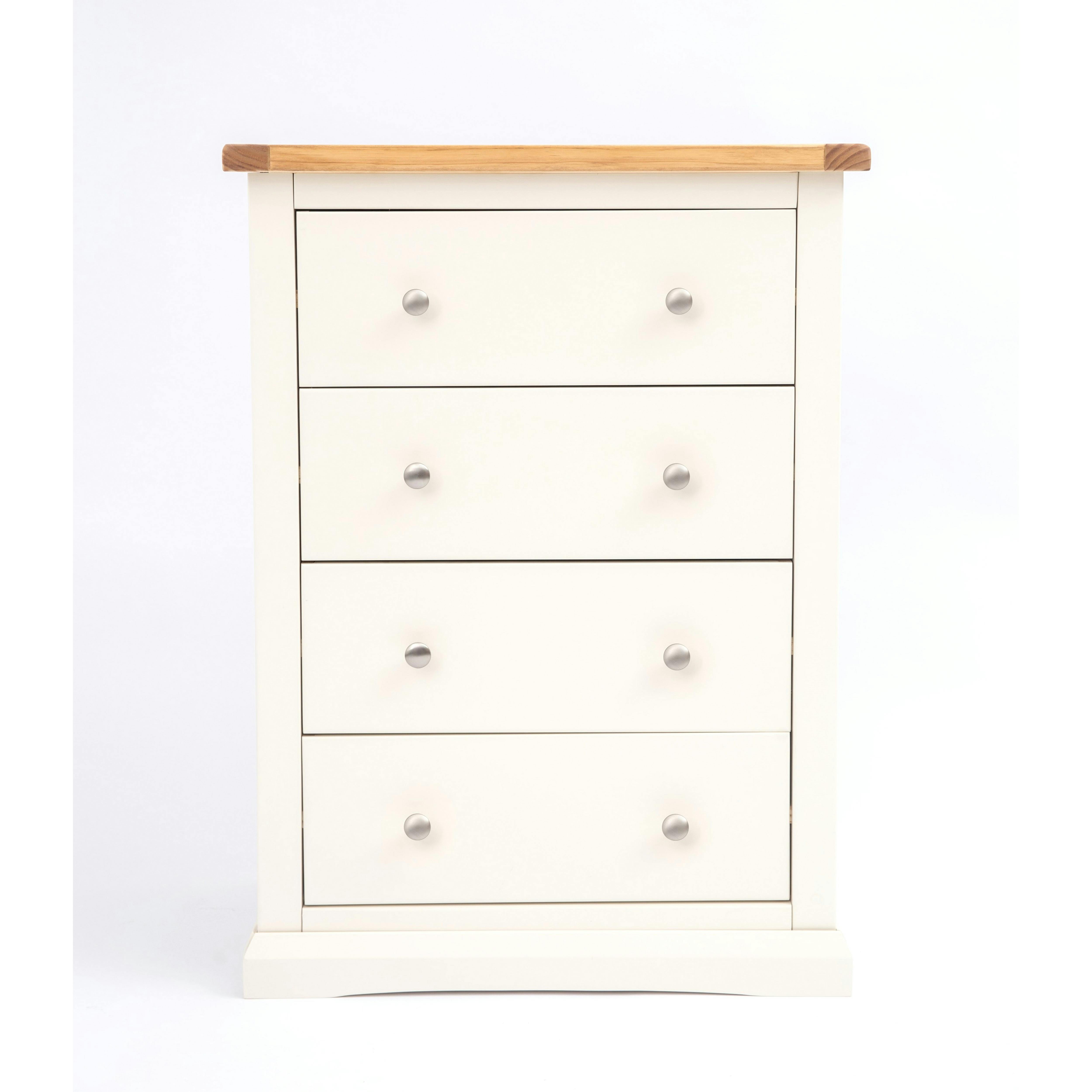 Rackhams White Castelli 4 Drawer Chest Of Drawers Chrome Knob - Off