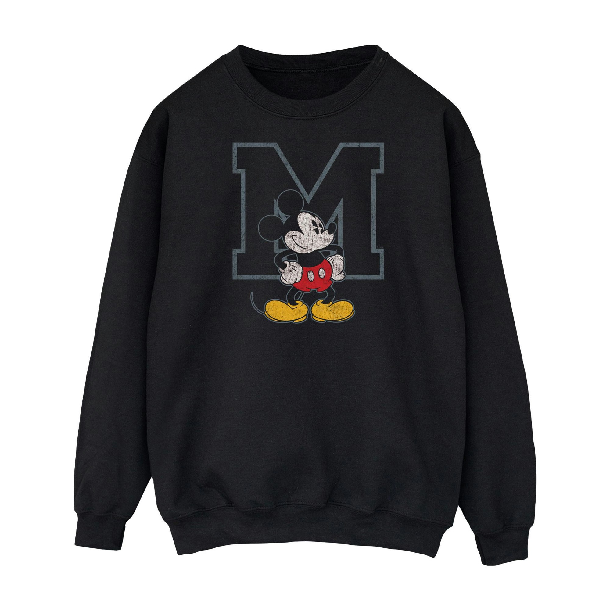 Disney Men's Black Classic Mickey Mouse Sweatshirt - Xxl