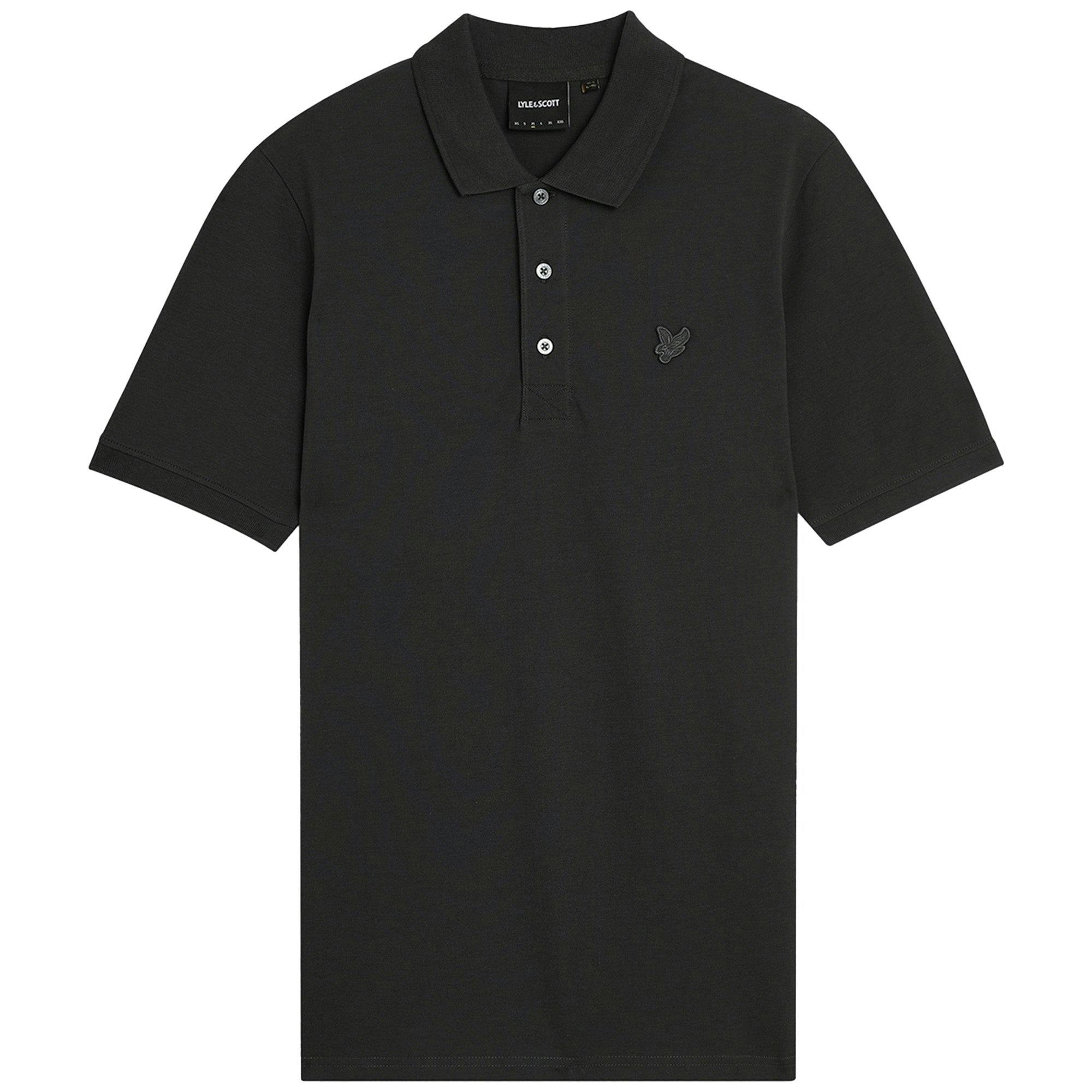 Lyle & Scott Tonal Superfine Polo Shirt - Gunmetal - Large