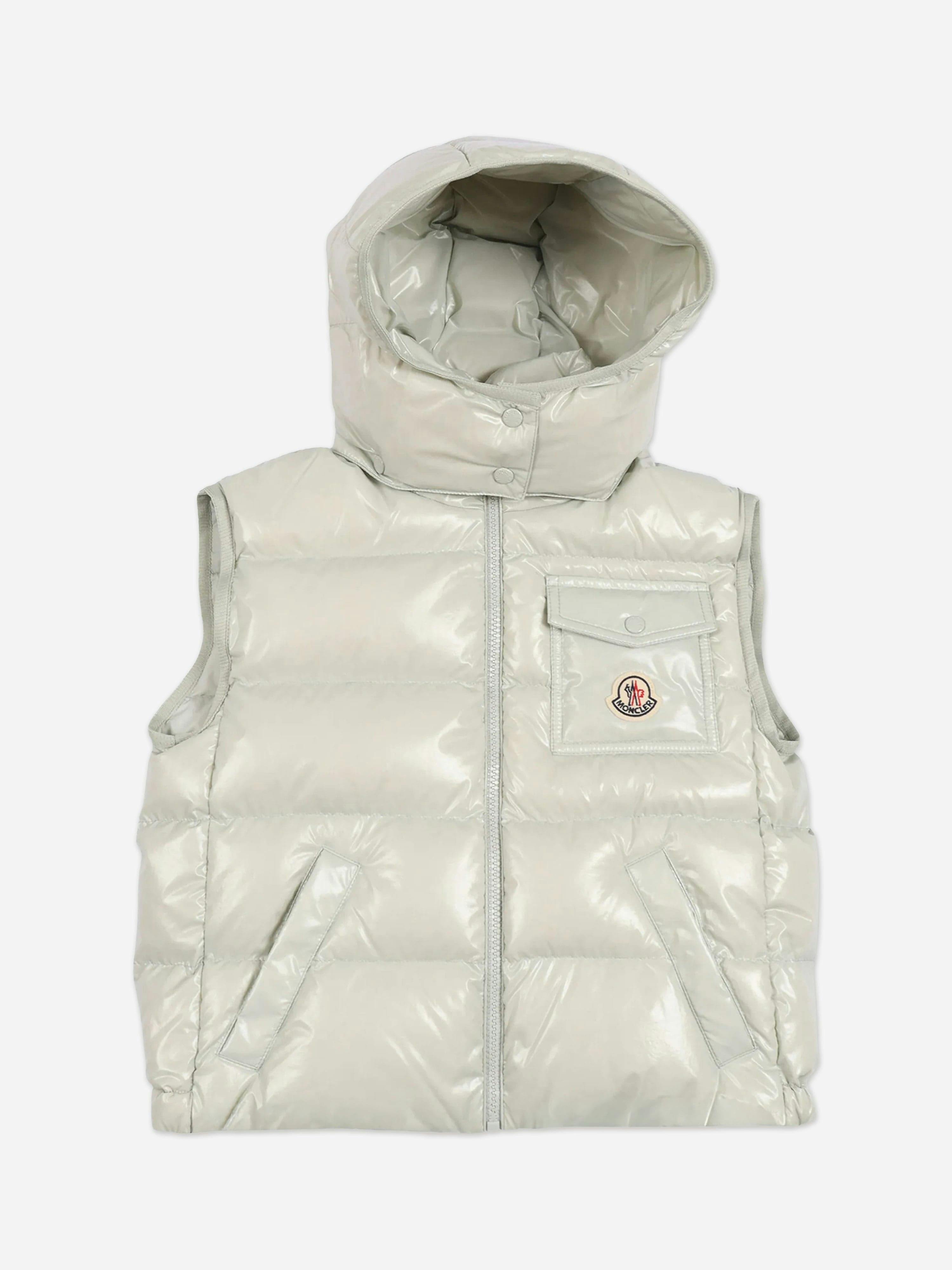 Moncler Enfant Girls Green Down Padded Kamile Gilet In - 4 Yrs