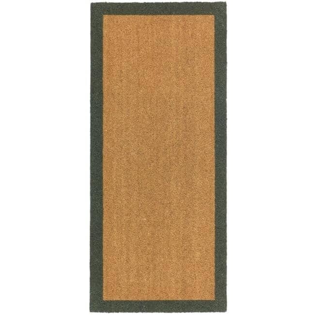Rackhams Brown/Green Eco-Friendly & Coir Outdoor Mat - 55X125 Cm
