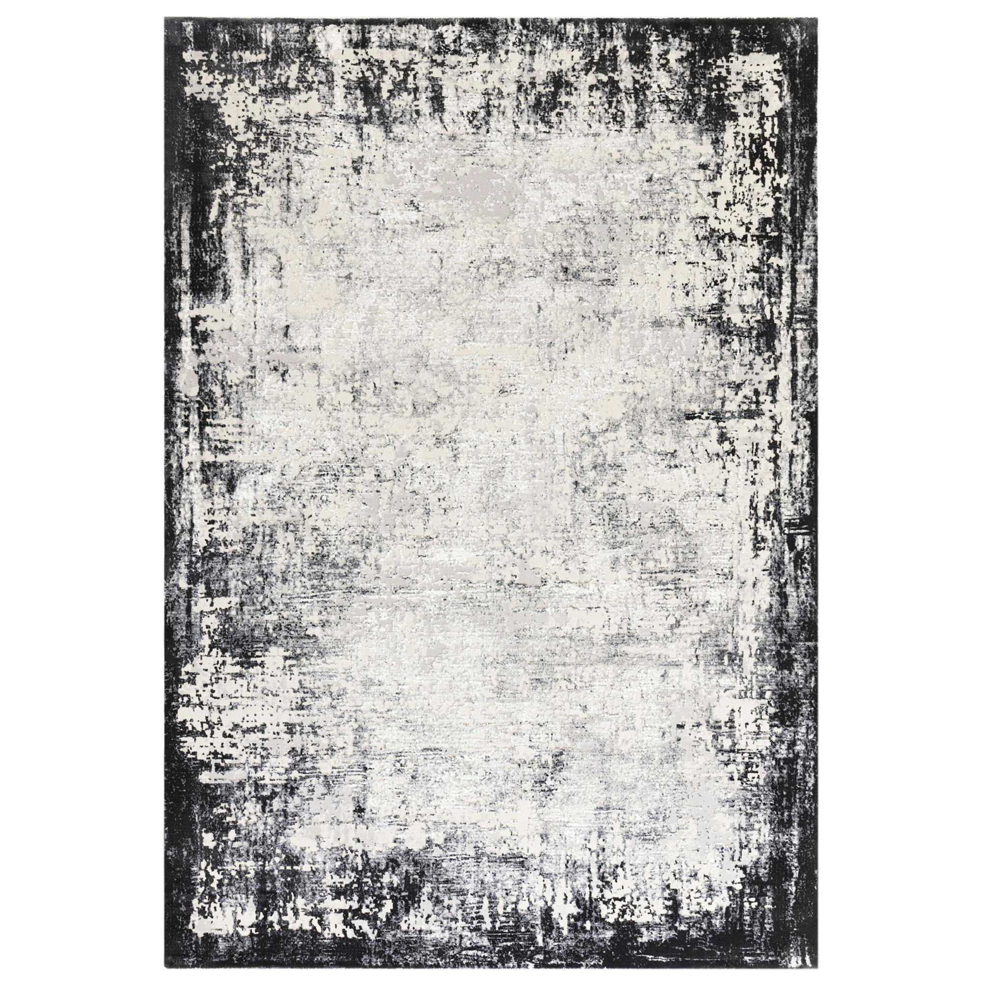 Rackhams Grey Kuza Border Rug - 160X230cm