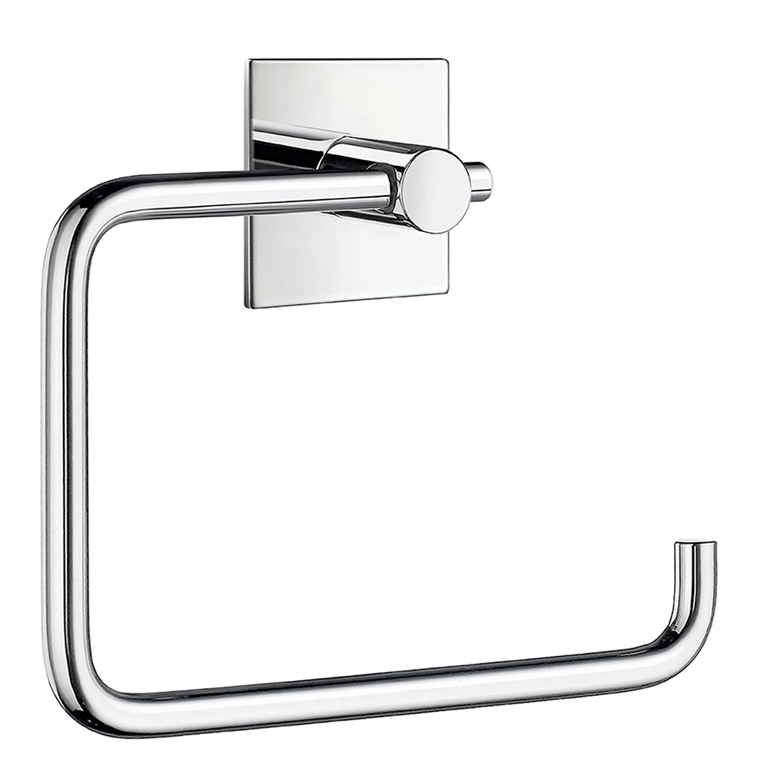 Rackhams Chromed Stainless Steel Toilet Roll Holder Self Adhesive Bathroom Wall Mounted