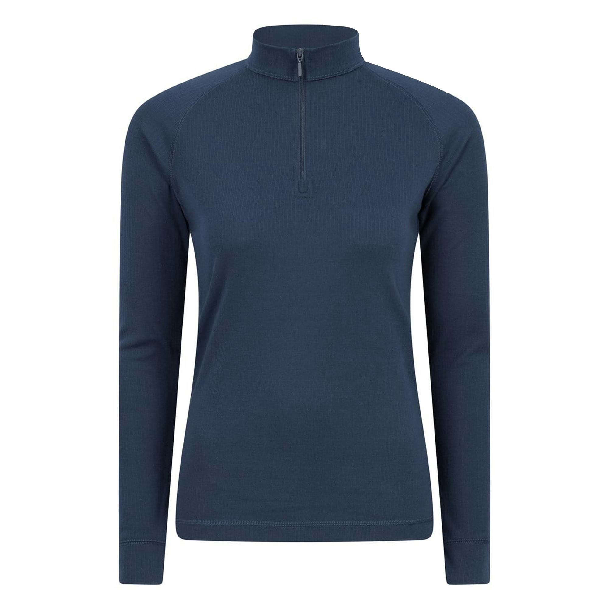 Mountain Warehouse Women's / Talus Zip Neck Long-Sleeved Thermal Top - Navy - 18 Uk - Navy - 100% Polyester