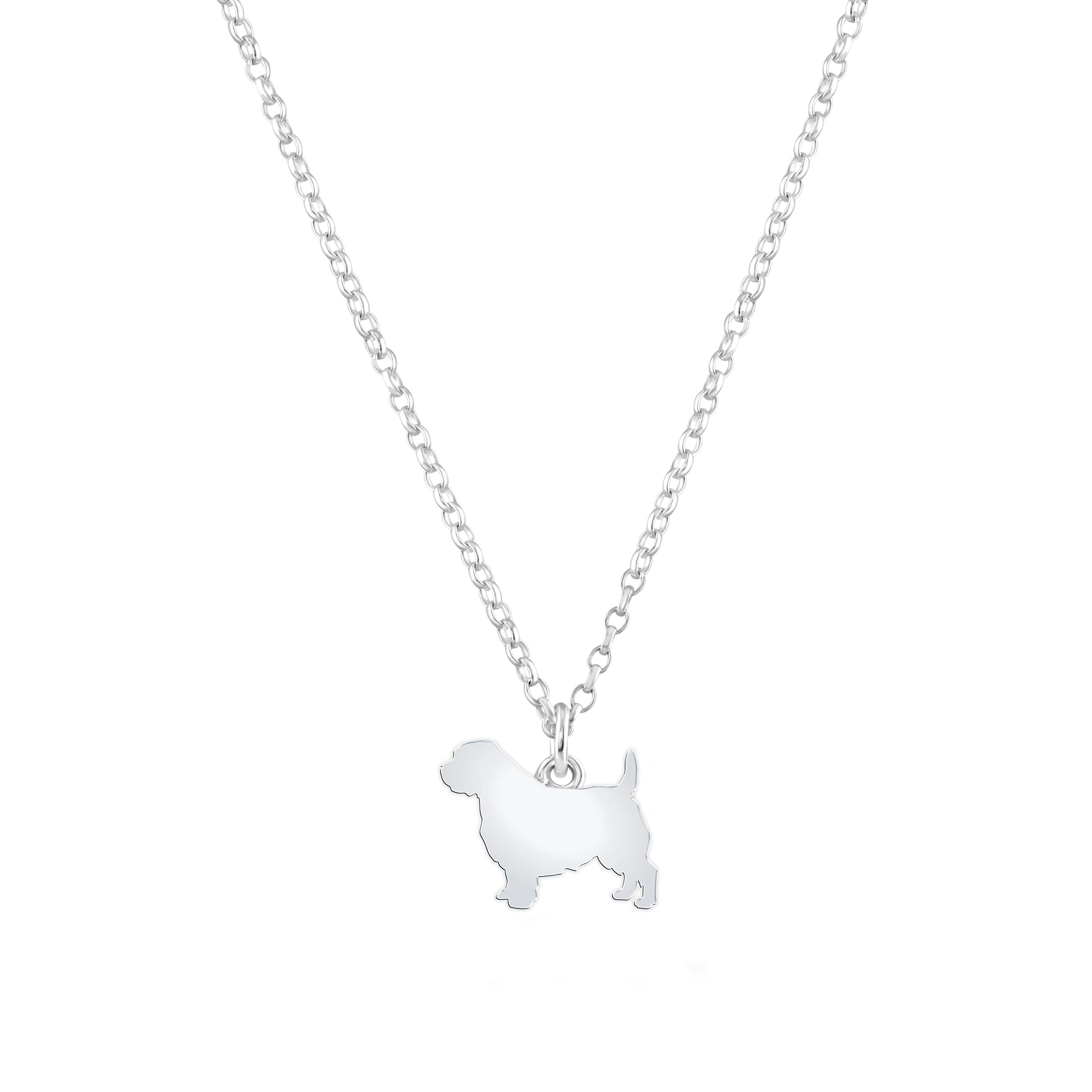 Mylee London Silver Norfolk Terrier Silhouette Necklace - Personalised - Yes