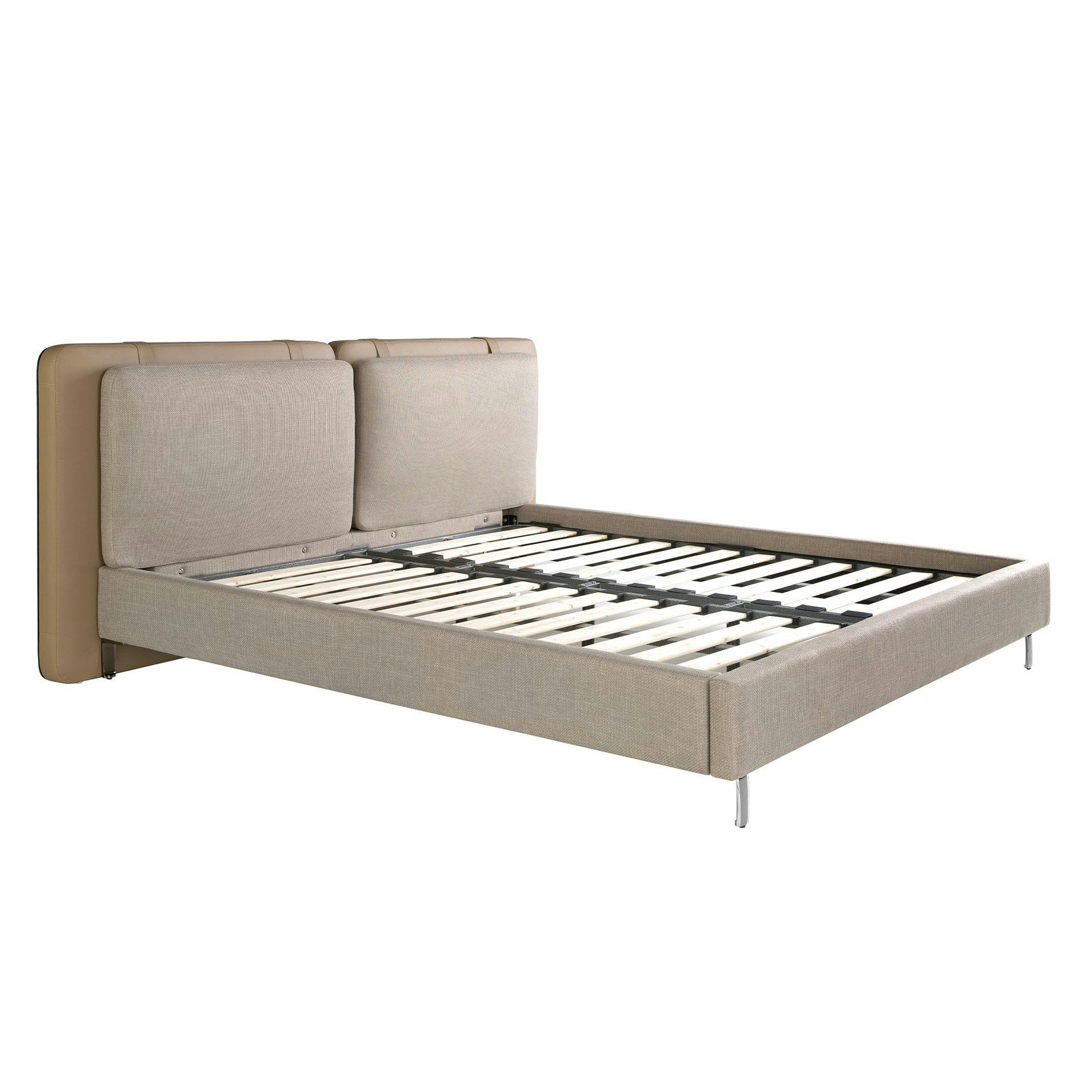 Angel Cerdá Grey Mink Leatherette And Fabric Bed 7154