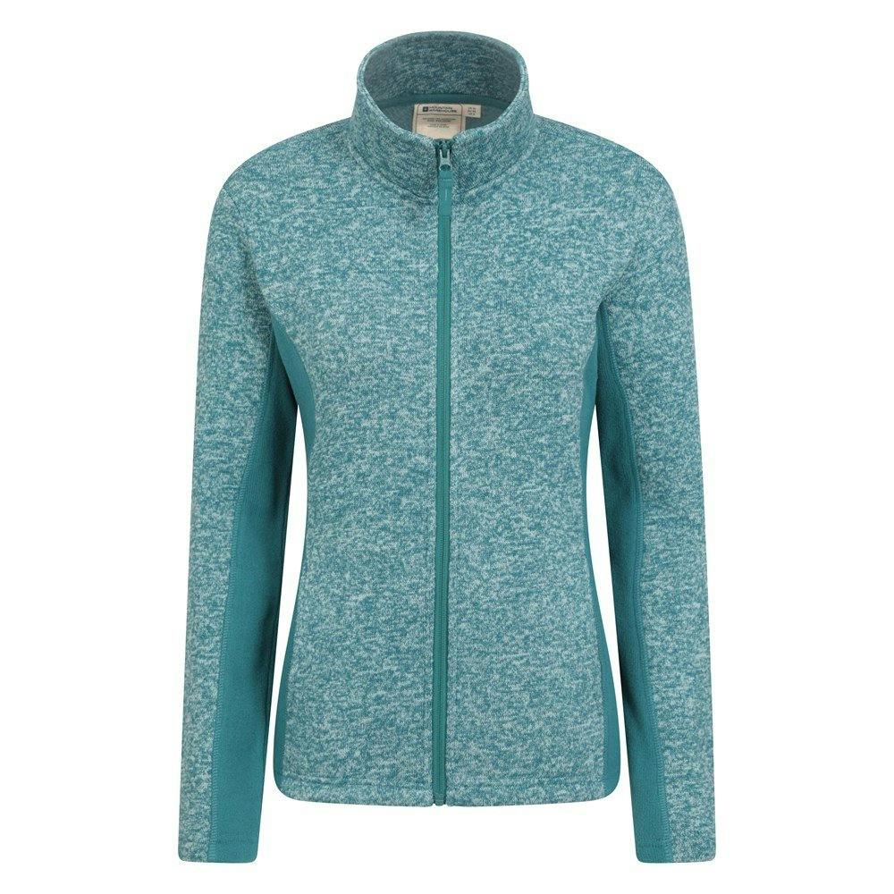 Mountain Warehouse Women's Dark Idris Panelled Fleece Jacket - Teal - 18 Uk - Teal - 100% Polyester