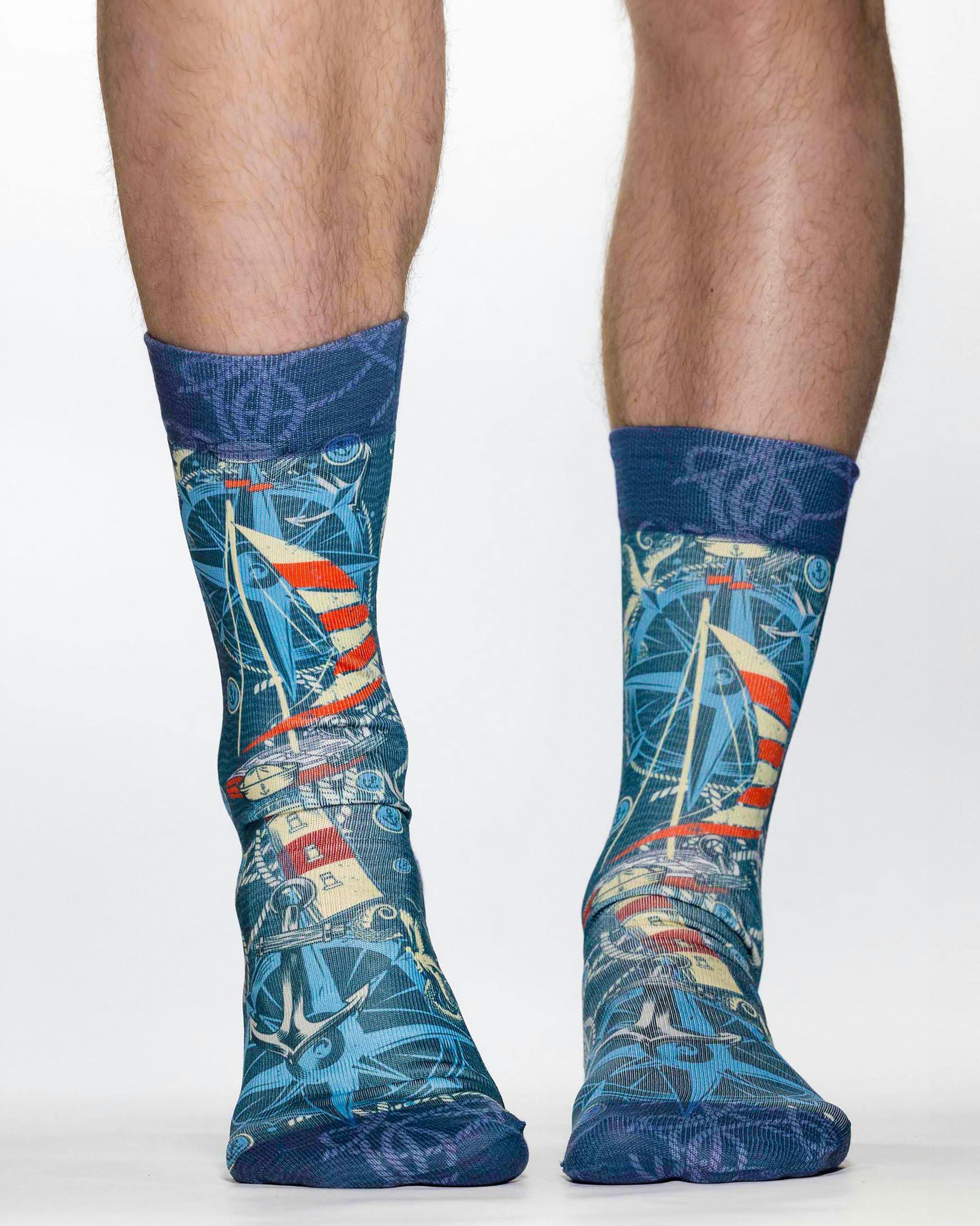 Jemsox Green Nautica - Design Socks | Fun, Colourful & Comfortable Socks